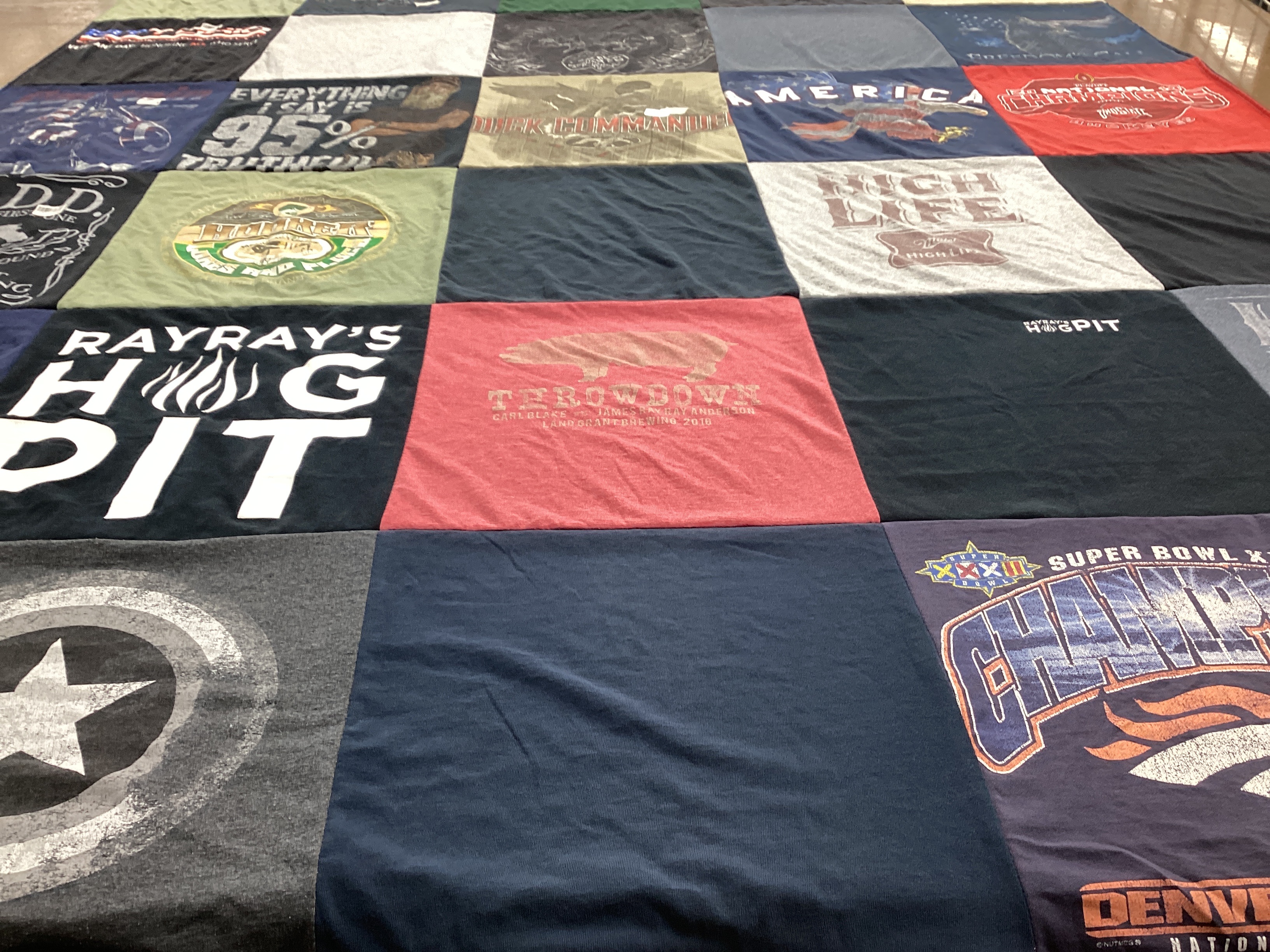 T-shirt quilt featuring denver broncos by BETTY from OH