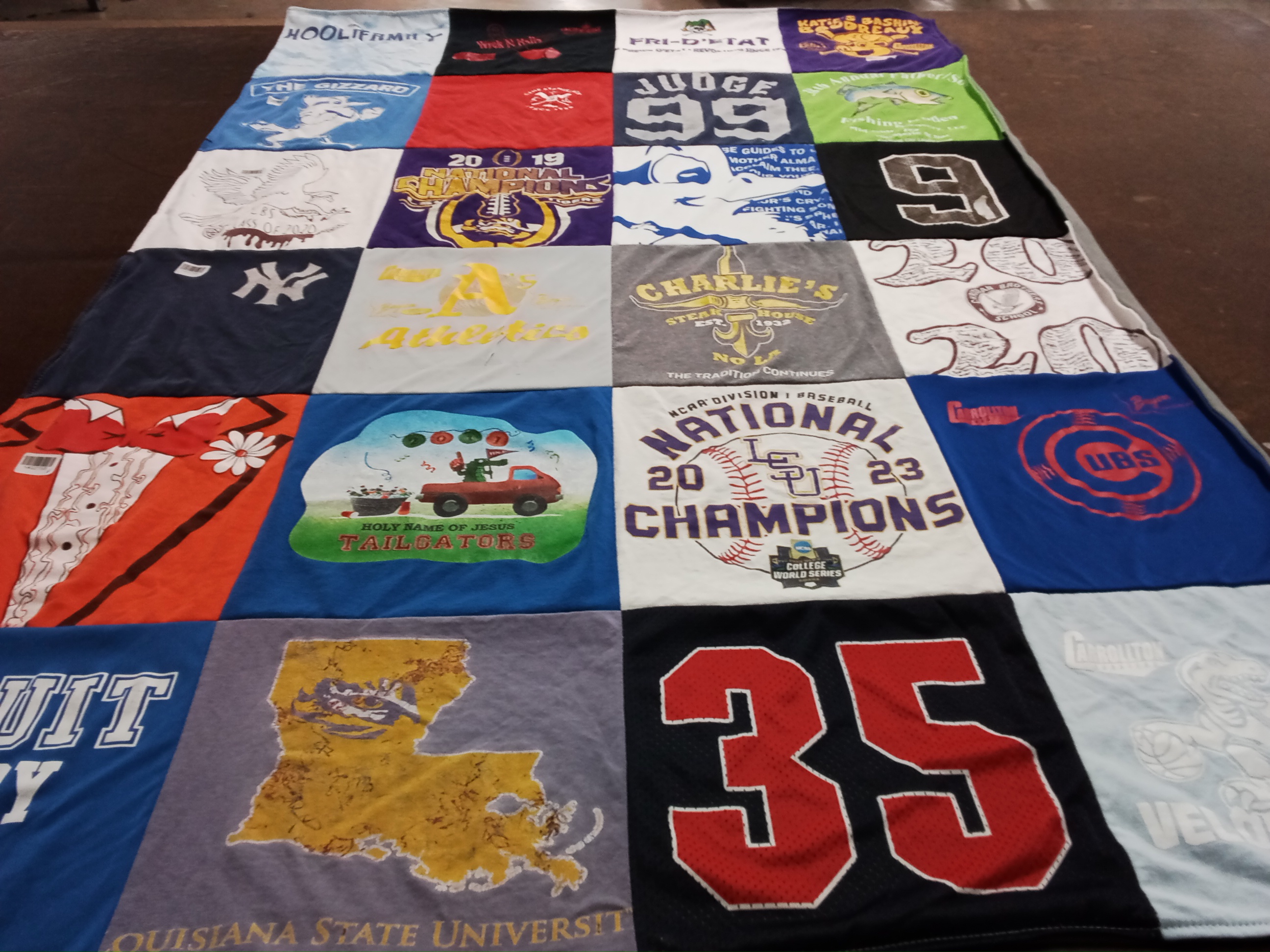 T-shirt quilt featuring lsu tigers baseball by John from LA
