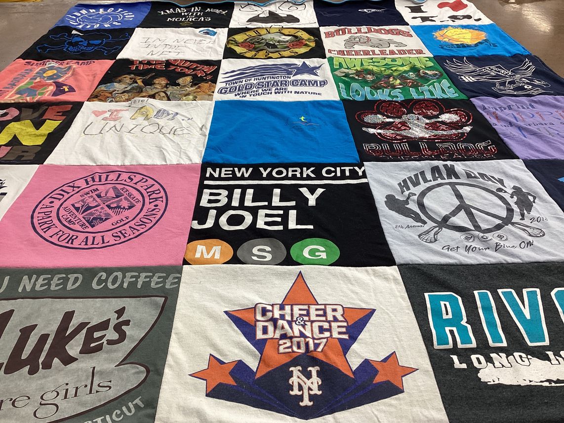 T-shirt quilt featuring new york city bulldogs by Andrea from NY