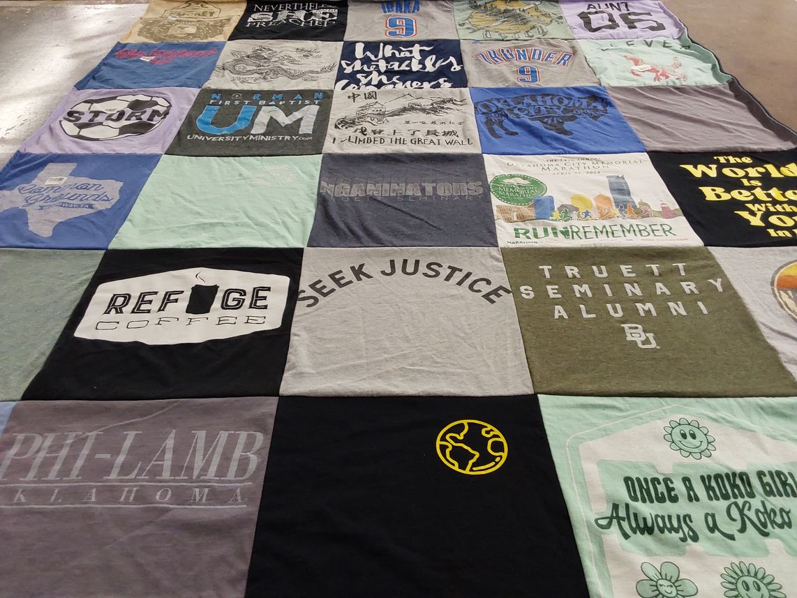 T-shirt quilt featuring norman storm by Laura from TX
