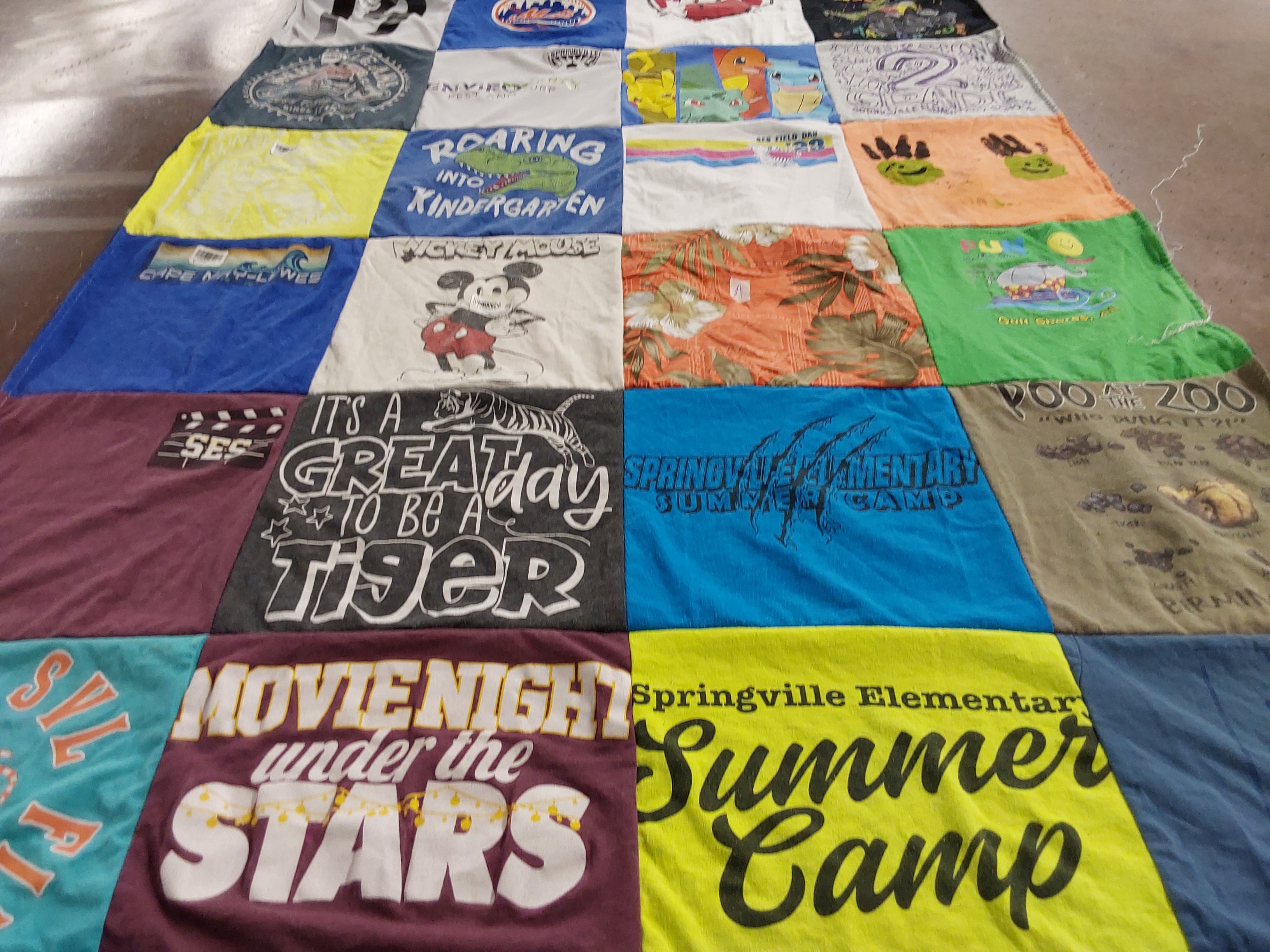 T-shirt quilt from springville elementary school by Ashley from AL
