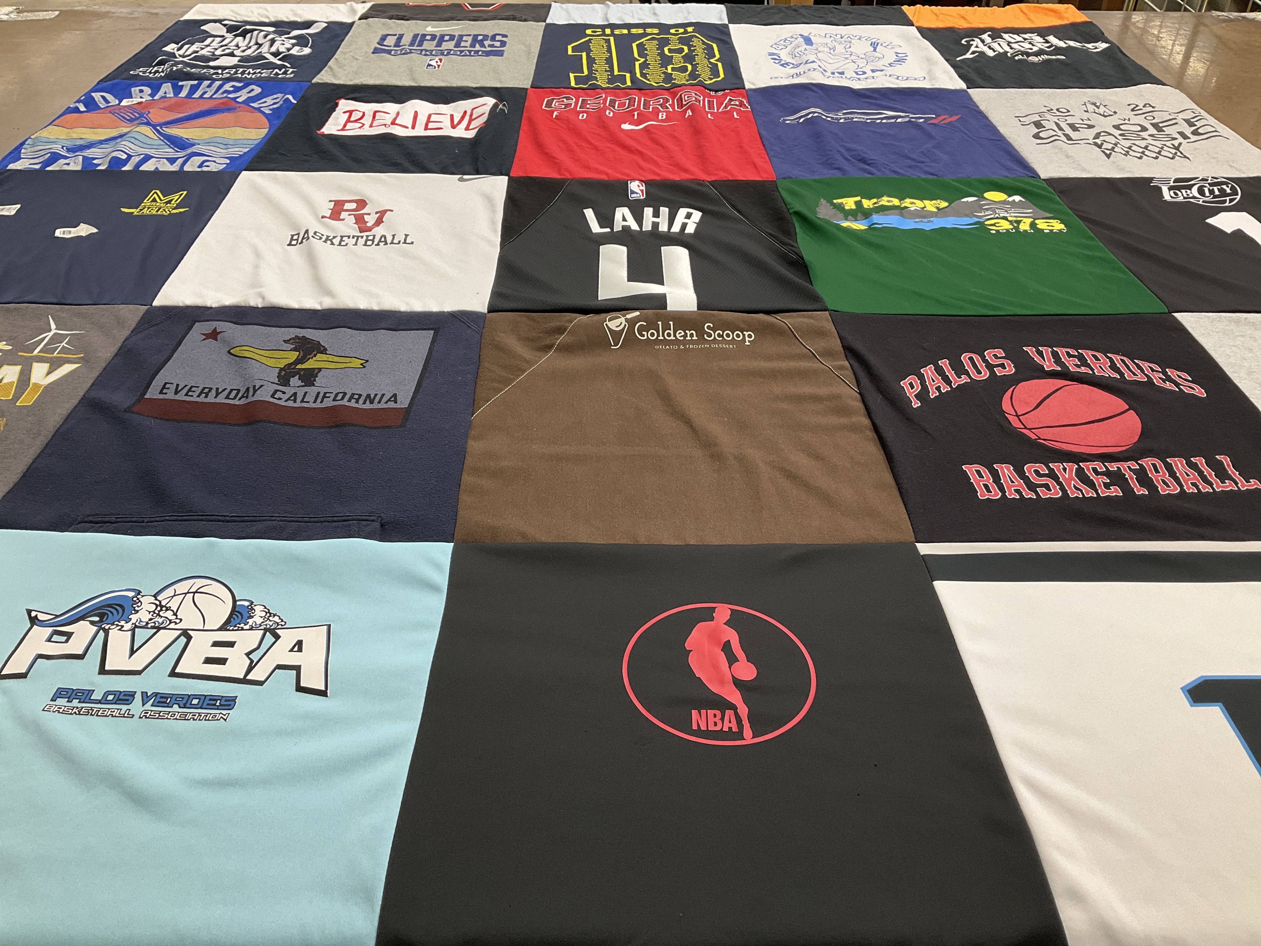 T-shirt quilt featuring los angeles clippers by Carl from CA