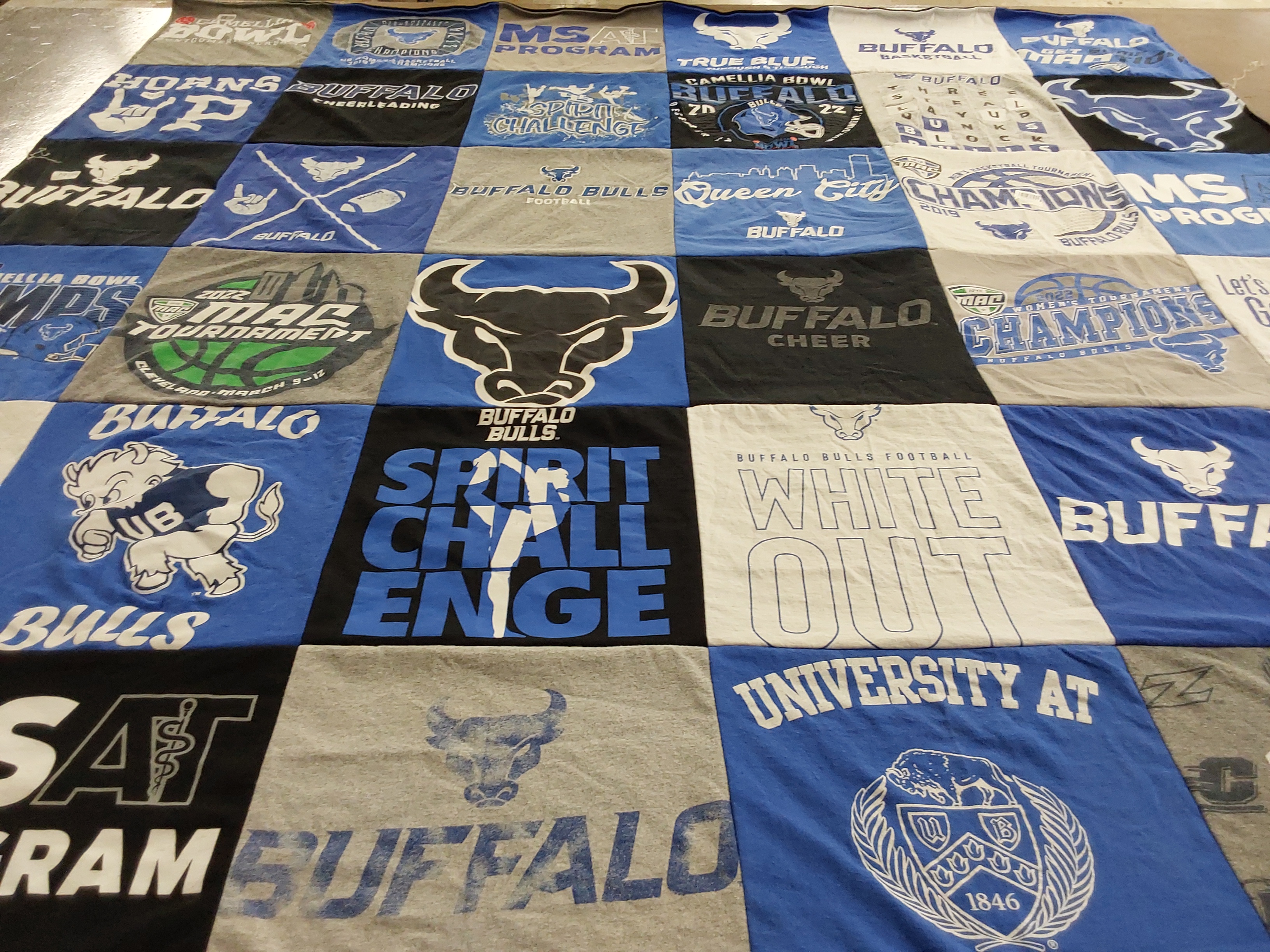 T-shirt quilt featuring buffalo bulls football by Danielle from NY