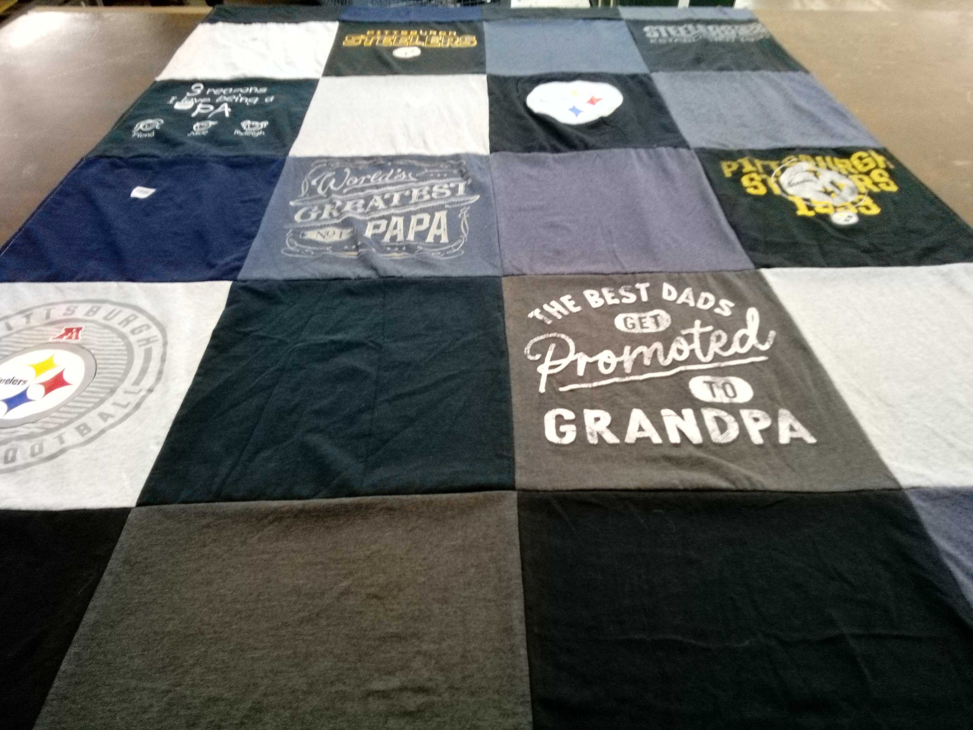 T-shirt quilt featuring pittsburgh steelers by Ginger from OH