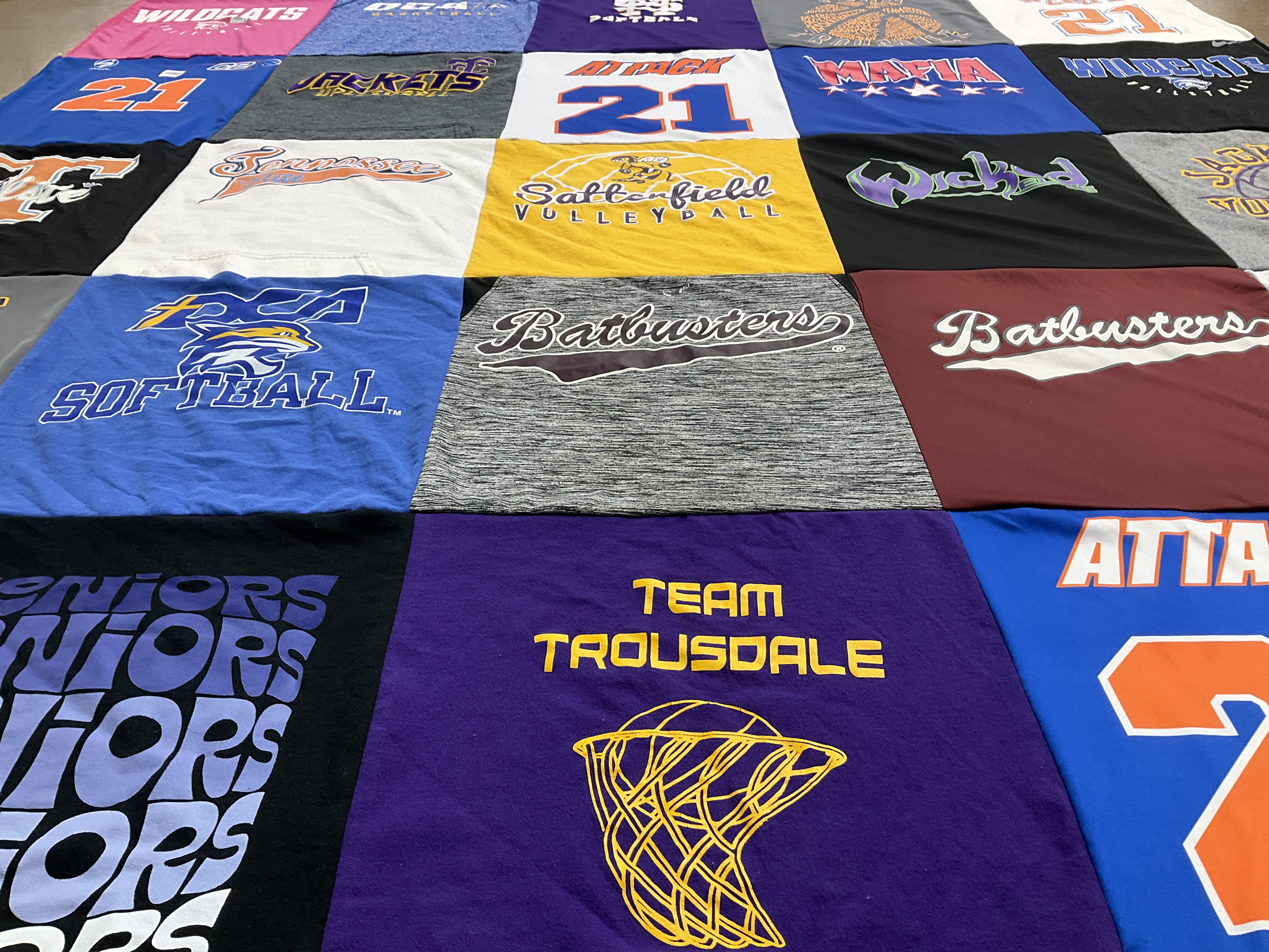 T-shirt quilt from pca academy, syracuse university by Renea from TN