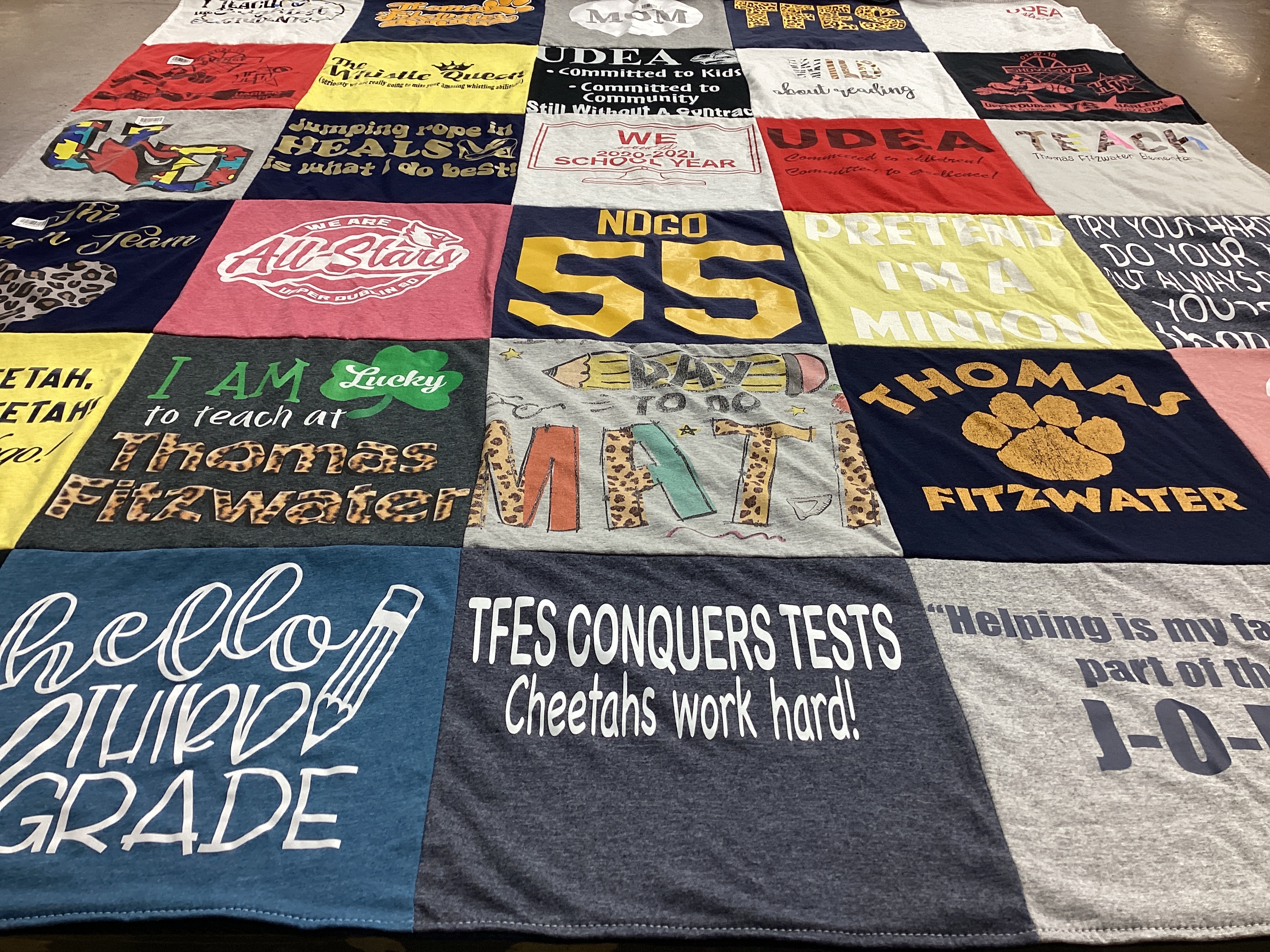 T-shirt quilt from thomas fitzwater elementary school by Shelby from PA