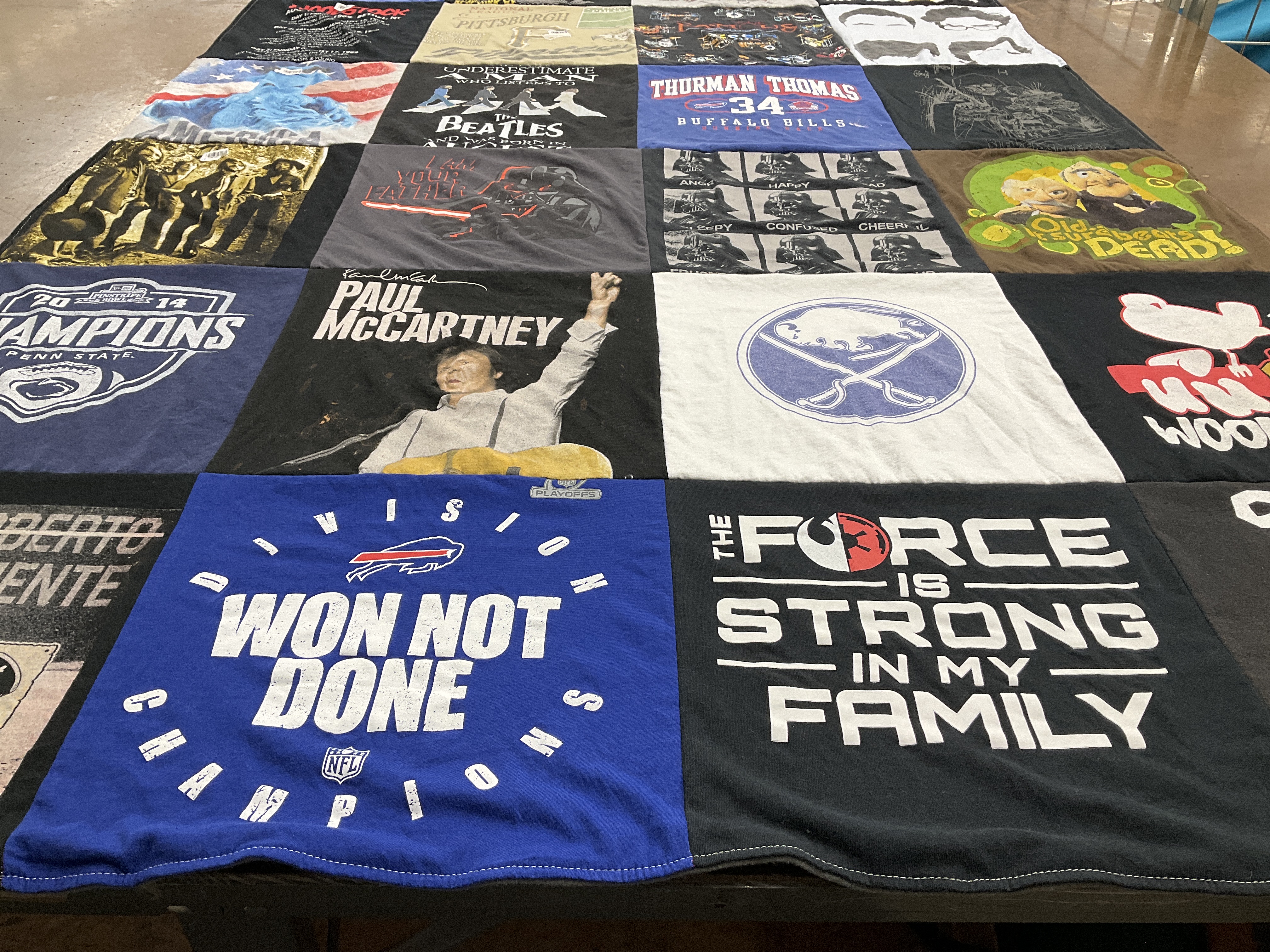 T-shirt quilt featuring buffalo bills by Debra from NY