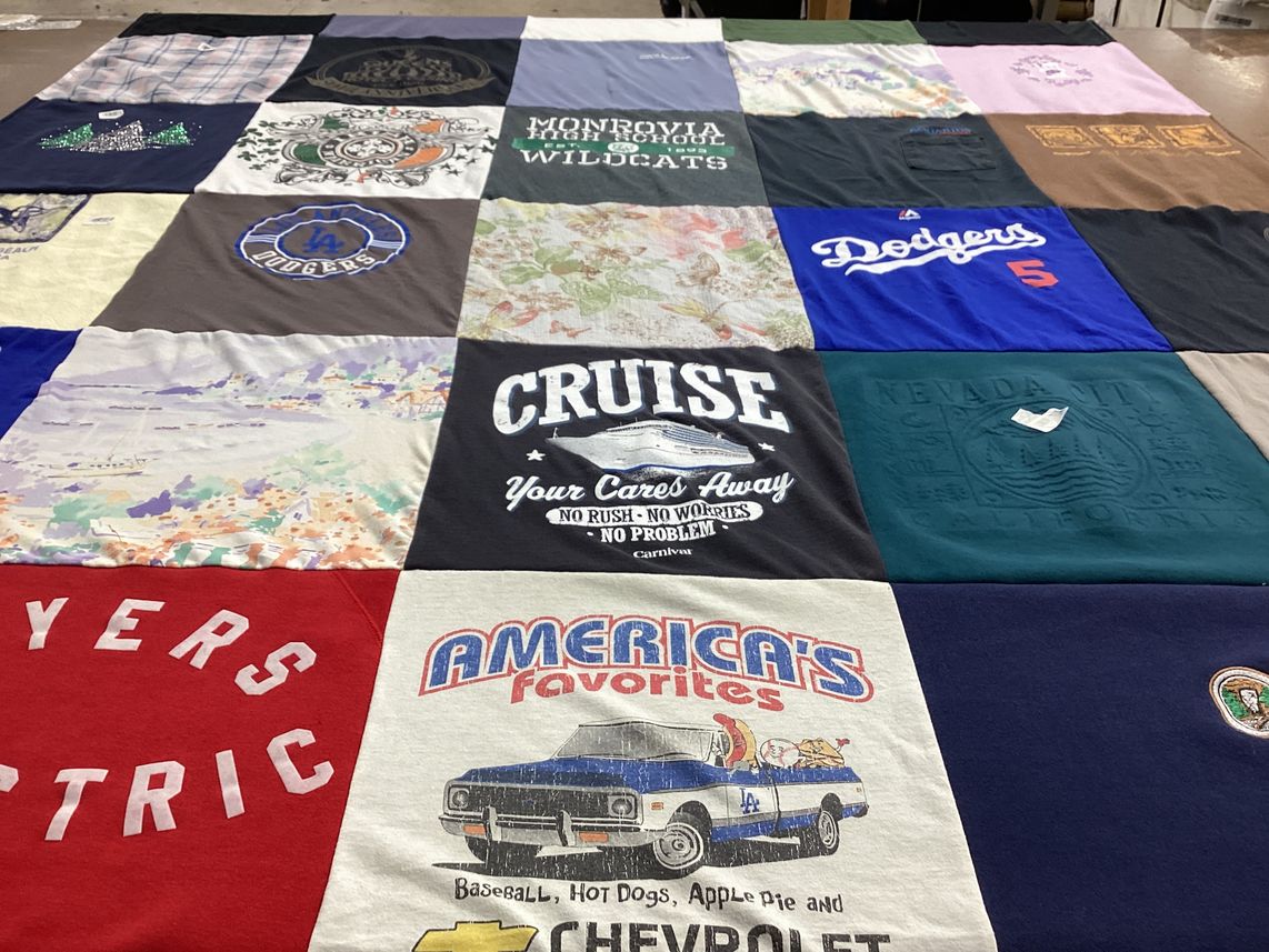 T-shirt quilt featuring los angeles dodgers by Stacy from CA