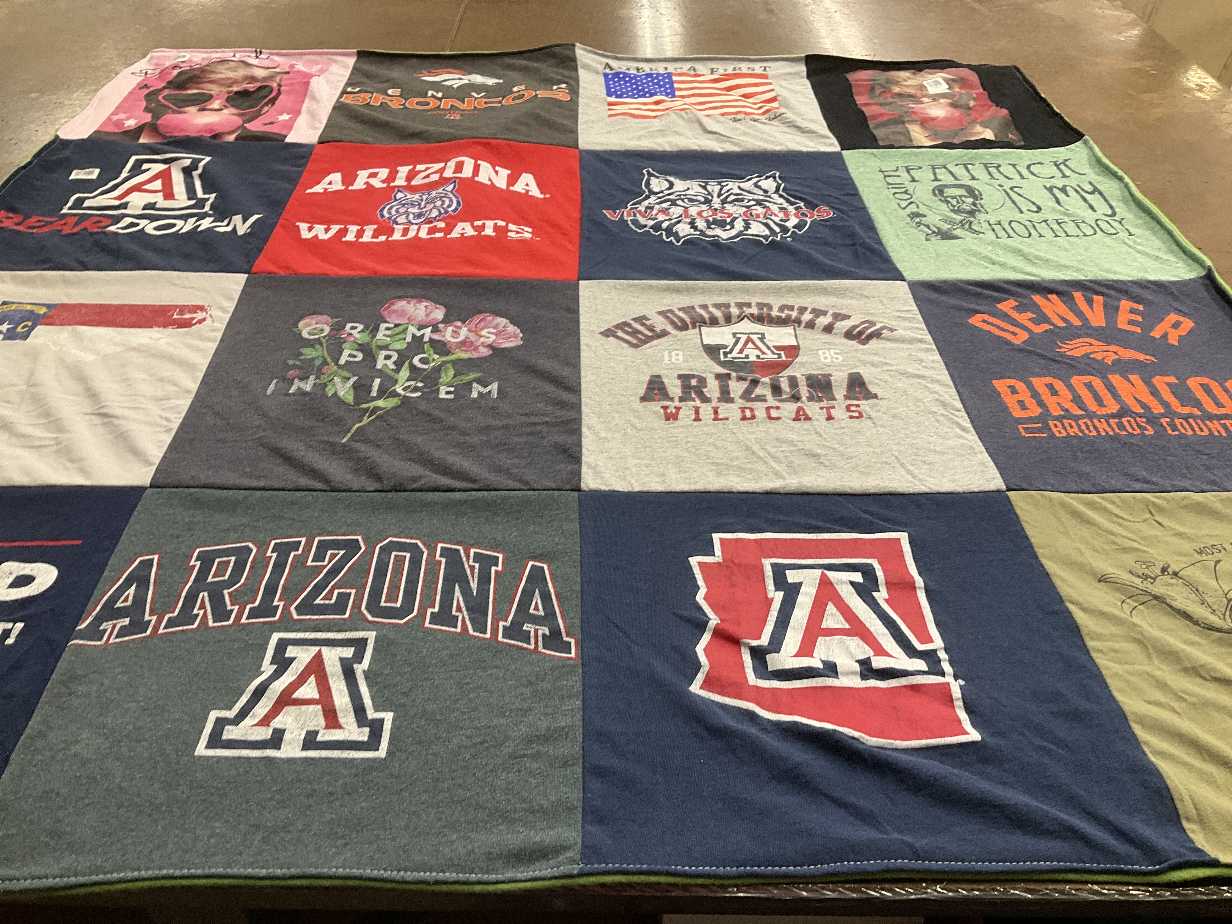 T-shirt quilt featuring denver broncos by Bernadette from AZ
