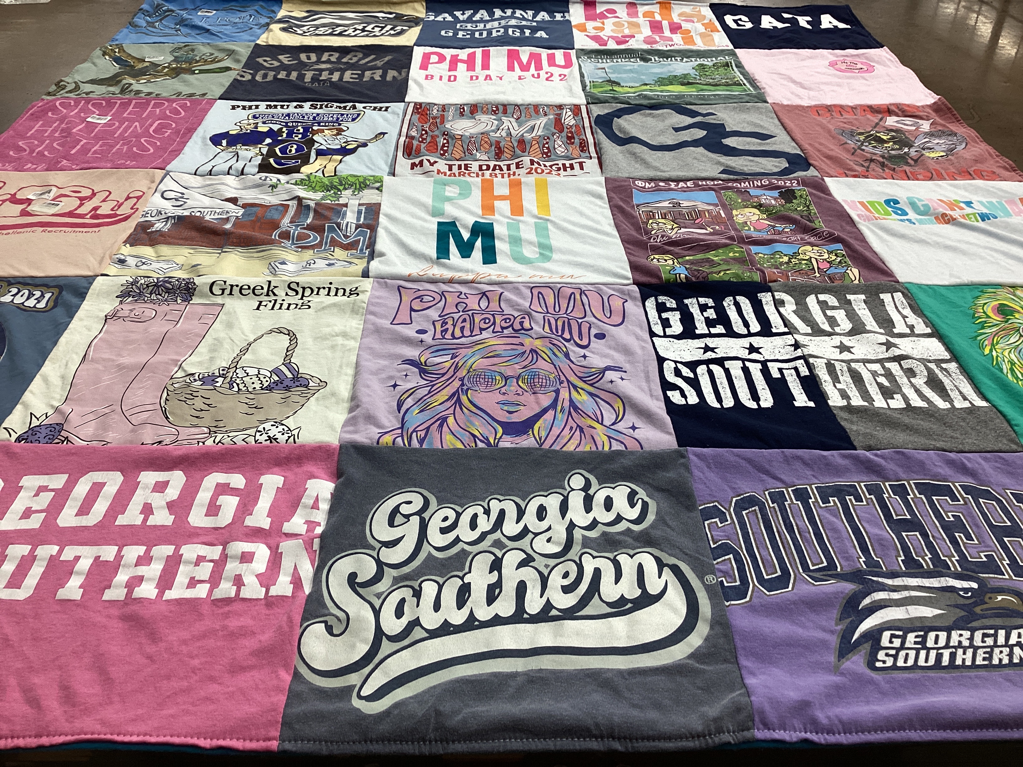 T-shirt quilt featuring georgia southern university by Tamlyn from SC