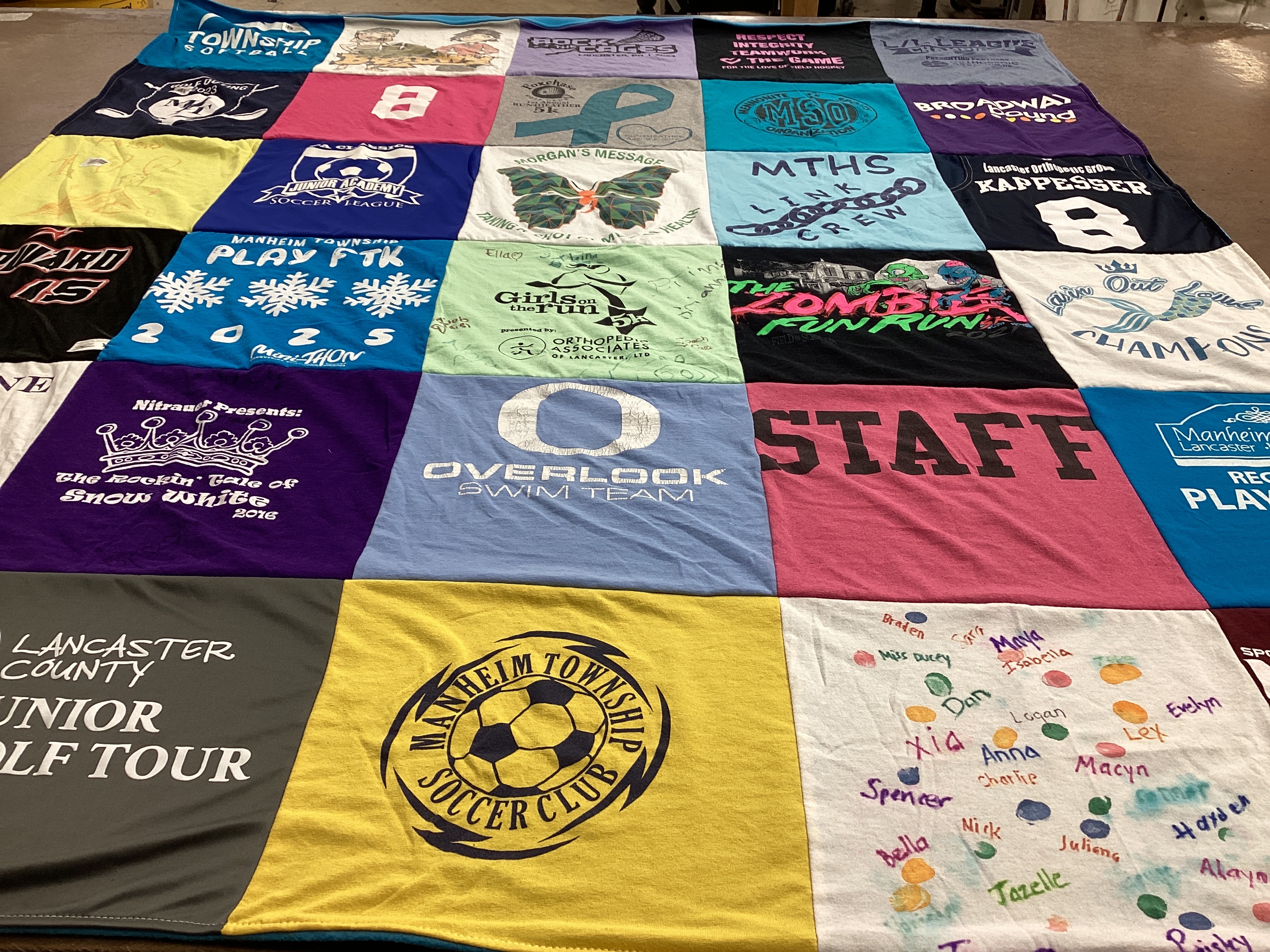 T-shirt quilt featuring manheim township soccer club by Beth from PA
