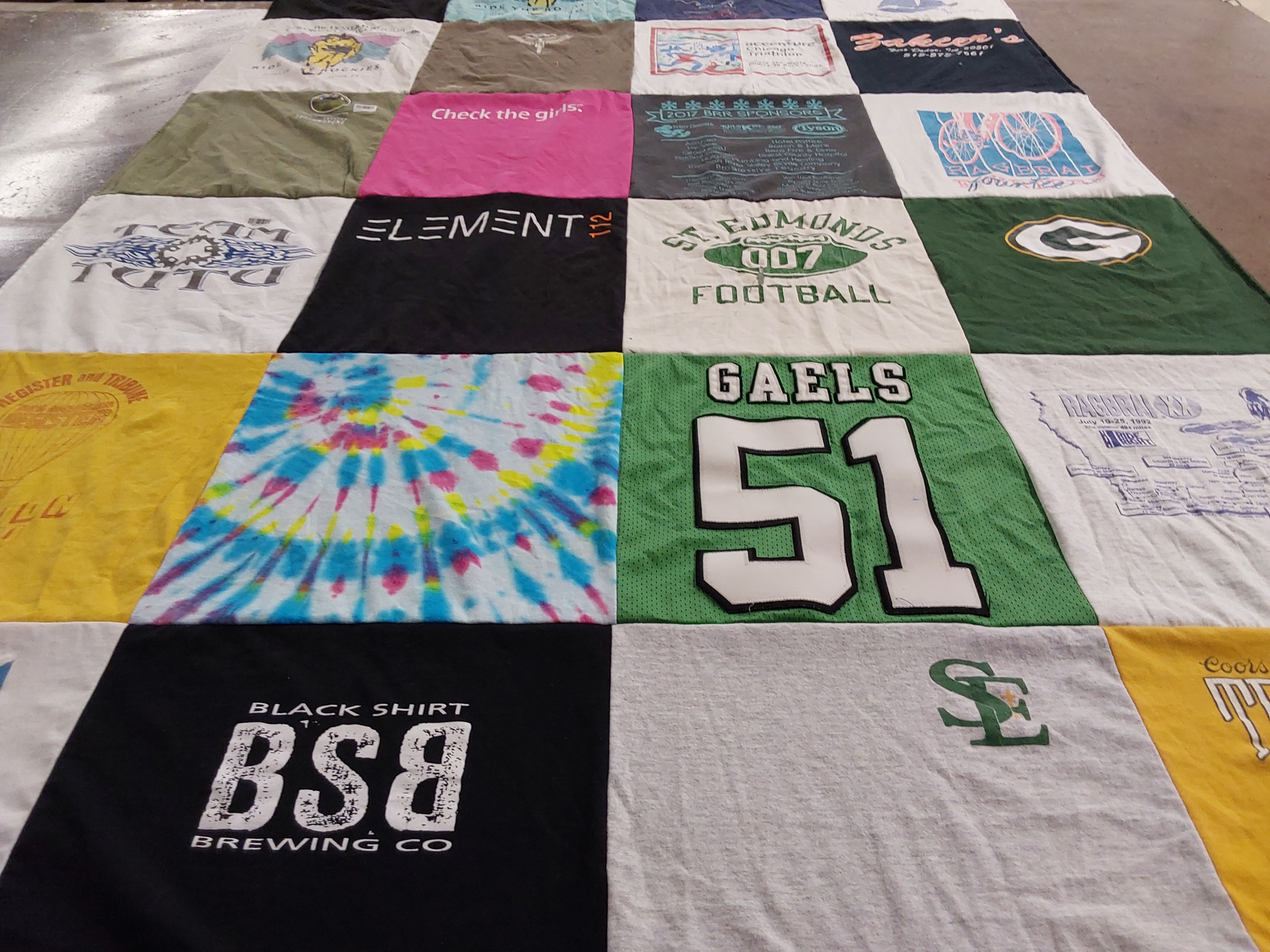T-shirt quilt featuring gaels football by Stephen from IA