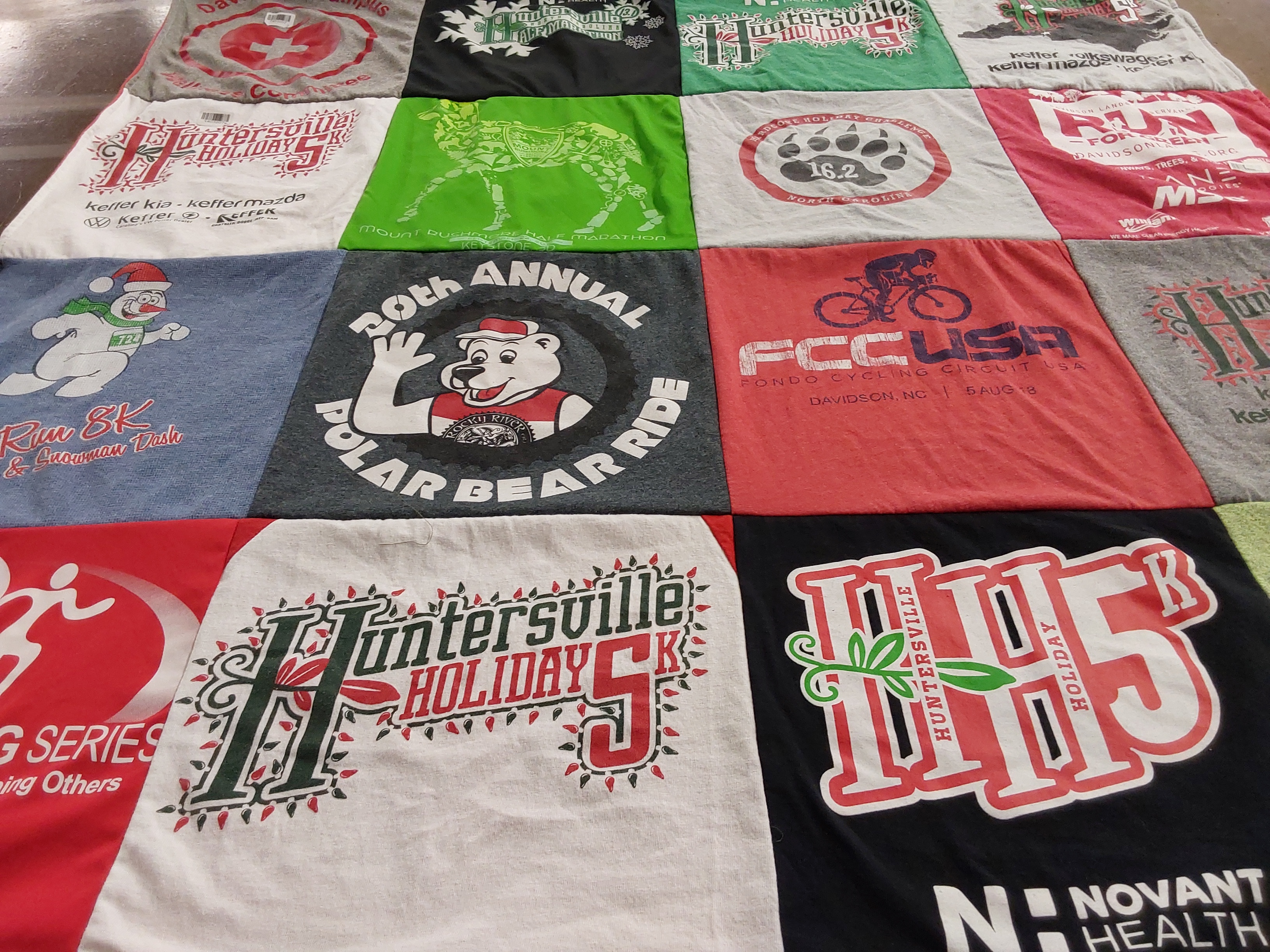 T-shirt quilt from davidson college by Melisa from NC