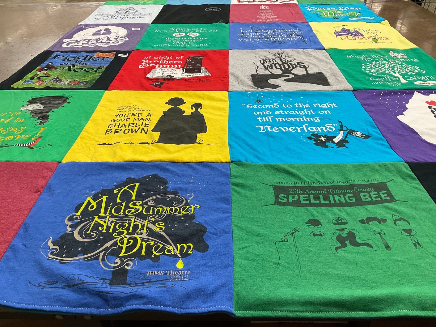 T-shirt quilt from indian hill high school by Jennifer from VA