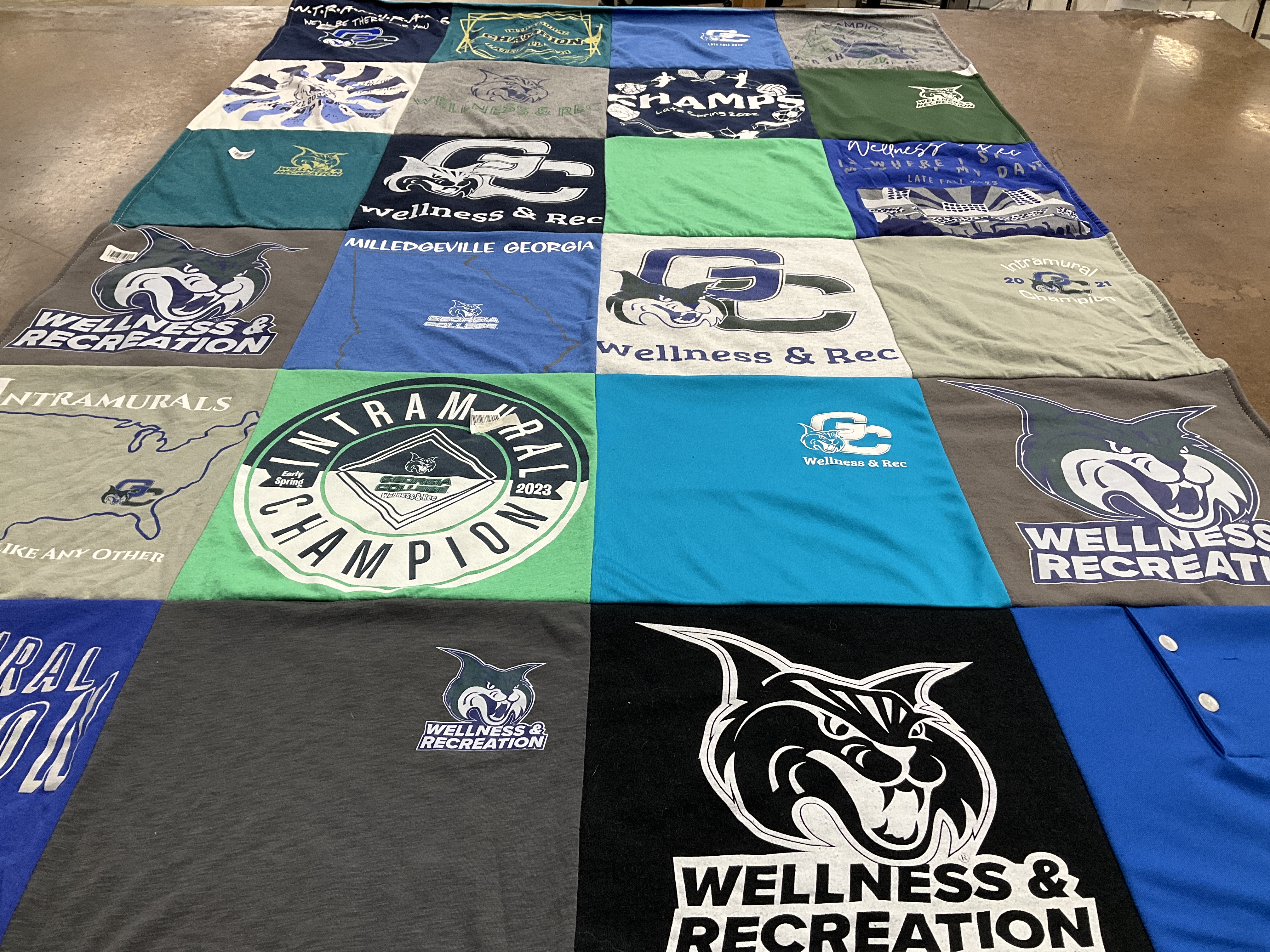 T-shirt quilt from georgia college and state university by Leslie from GA