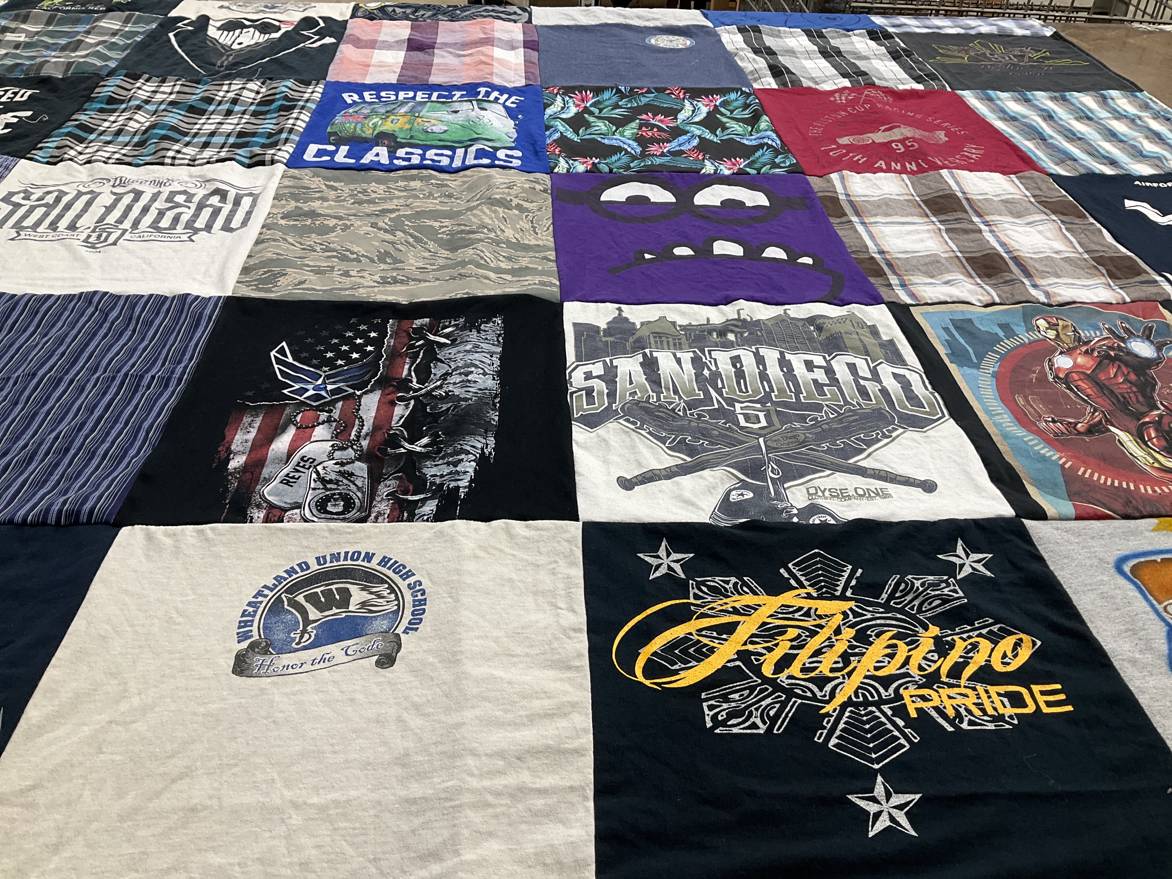 T-shirt quilt from wheatland union high school by Romeo from MD