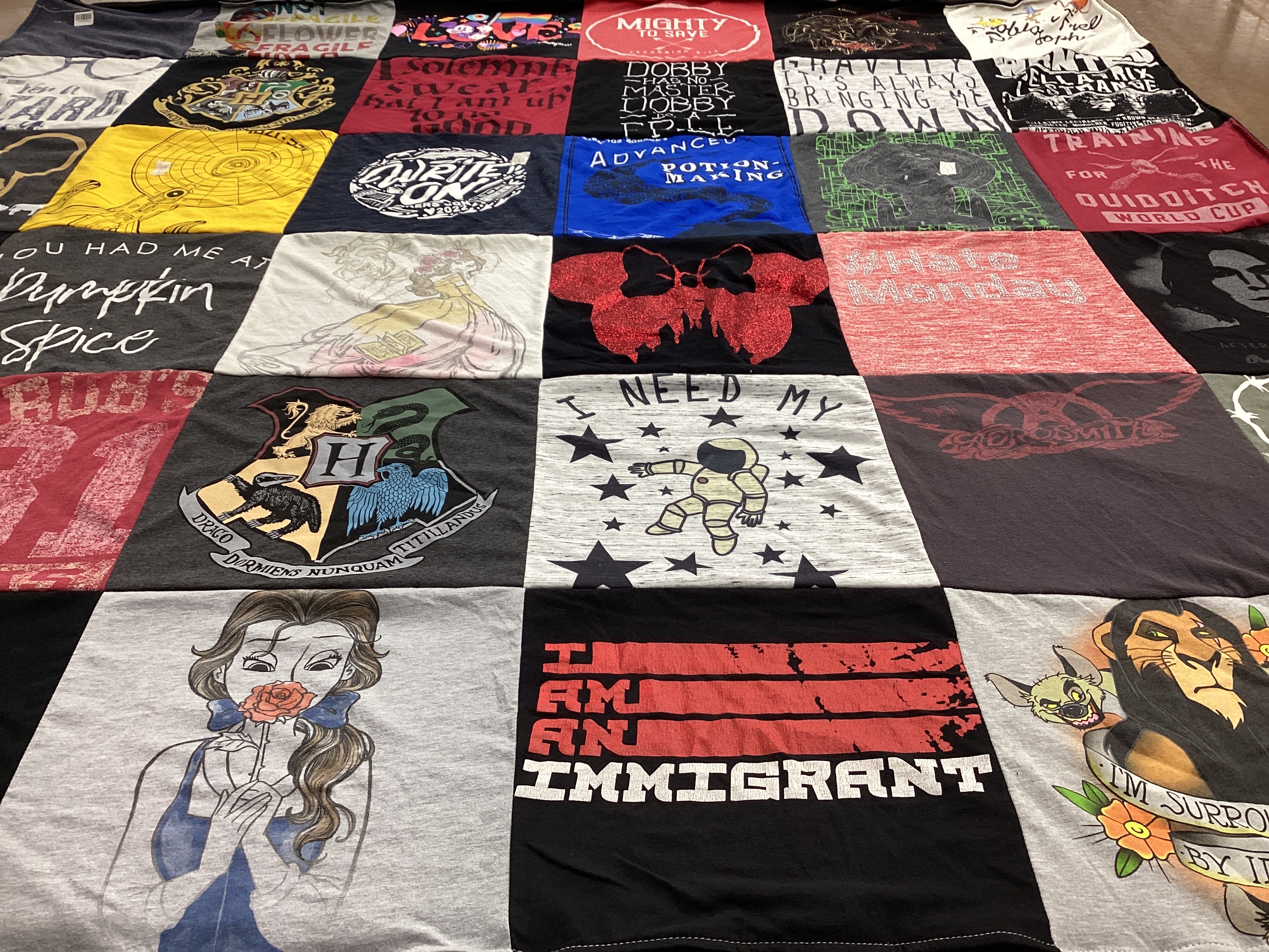 T-shirt quilt from harry potter school by Kathryn from NC