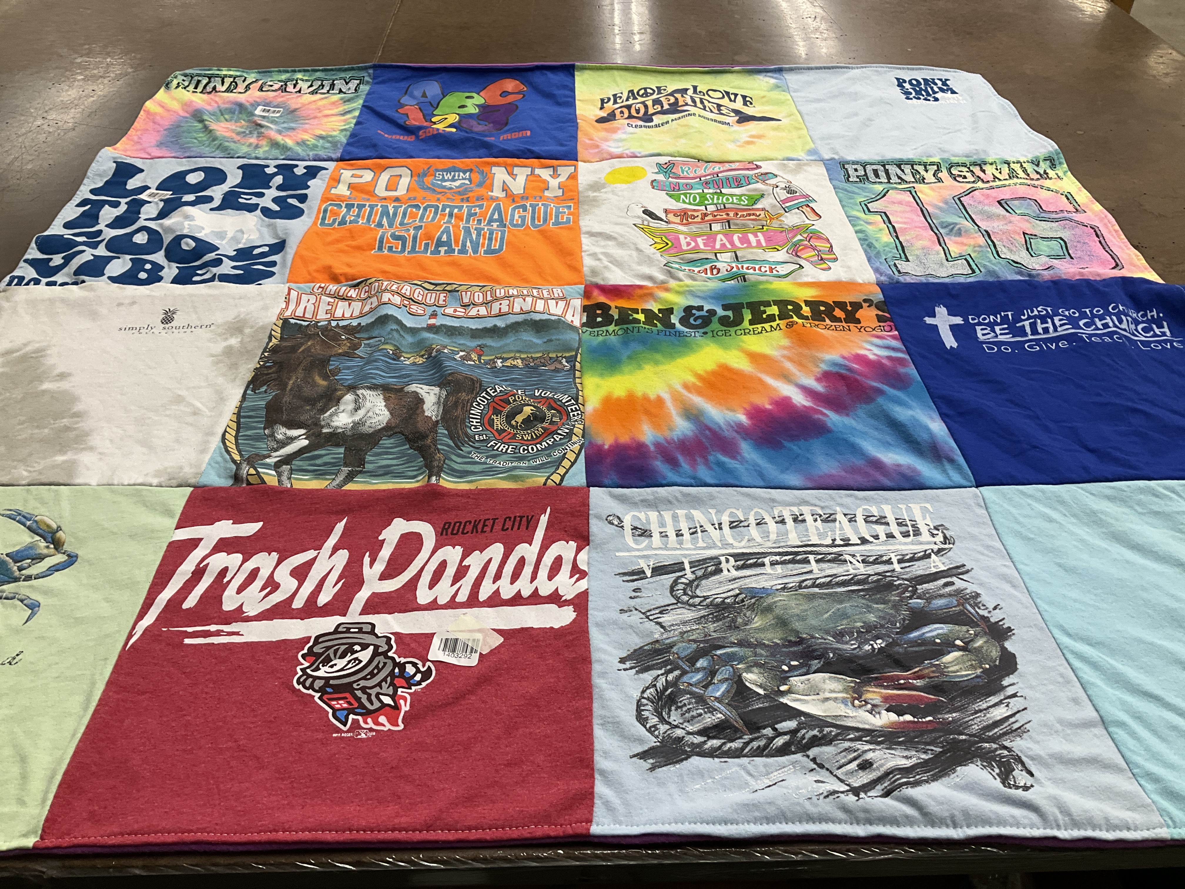 T-shirt quilt featuring ponyx swim team by Marlene from VA