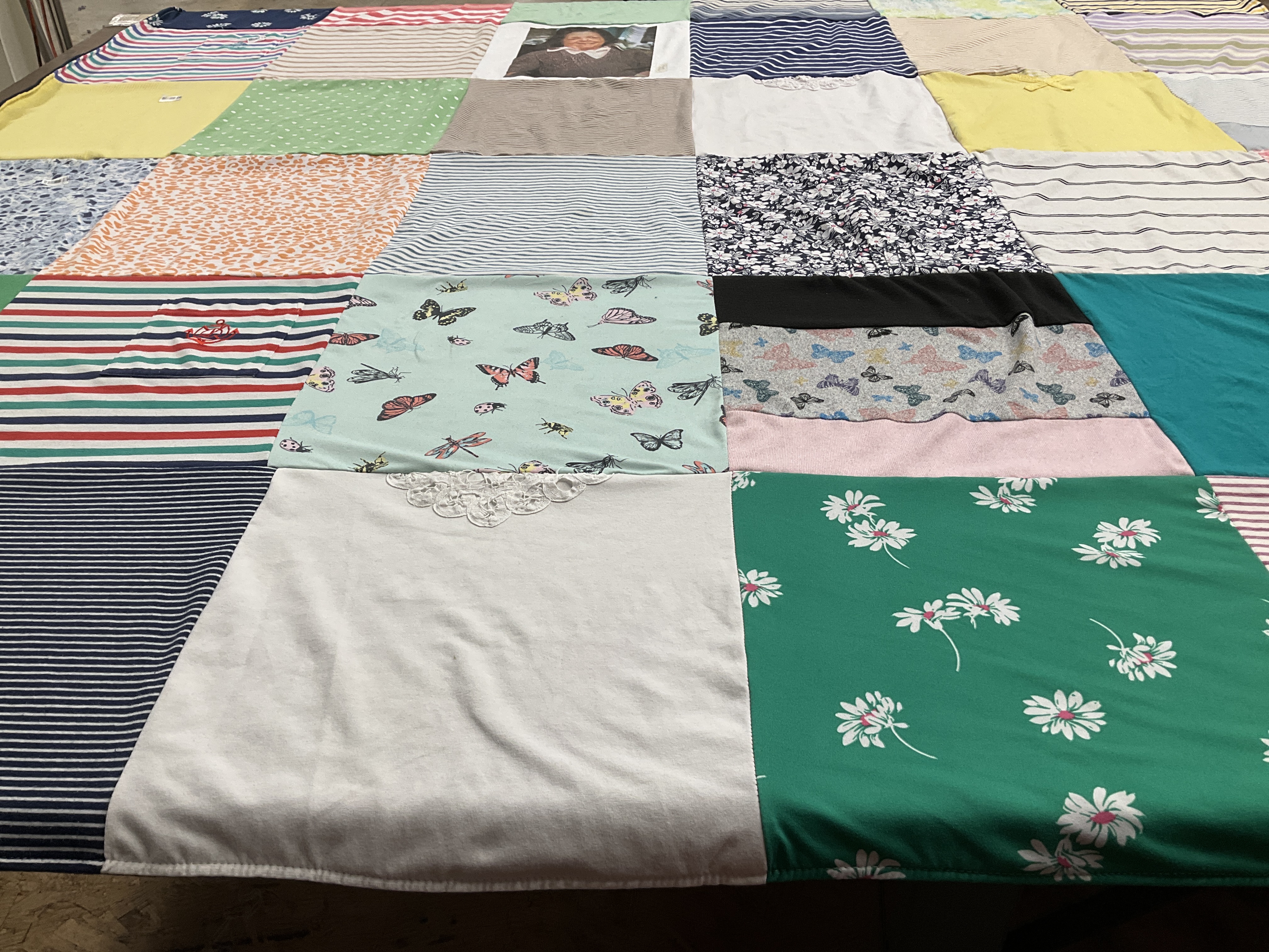 T-shirt quilt with sewing, quilting themes by Brooke from LA