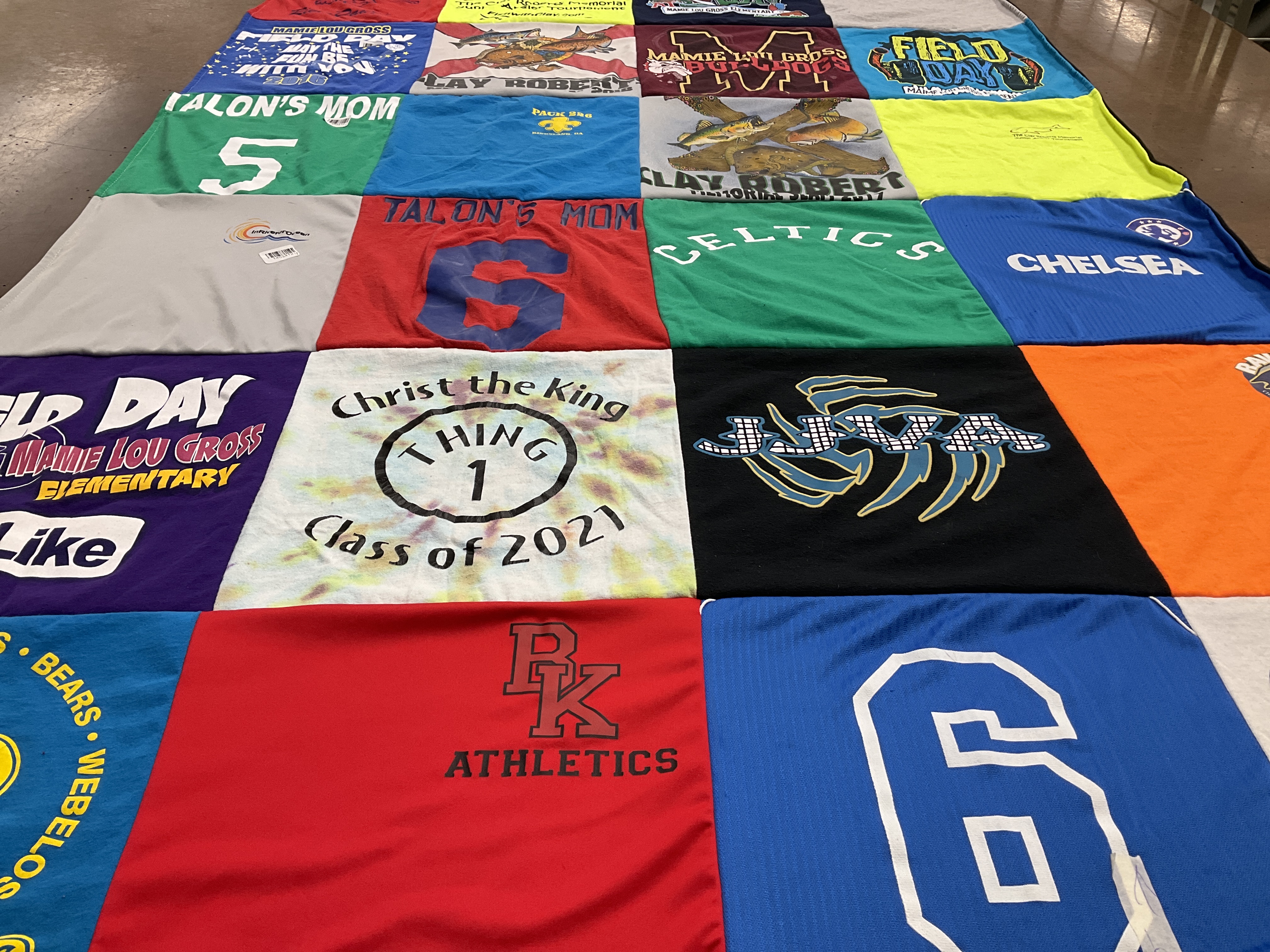 T-shirt quilt featuring celtics, chelsea by Stephanie from FL
