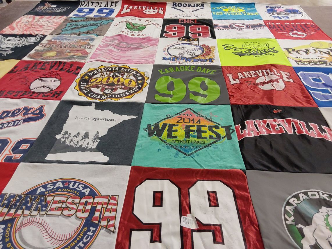 T-shirt quilt featuring lakeville fastpitch by Joe from MN