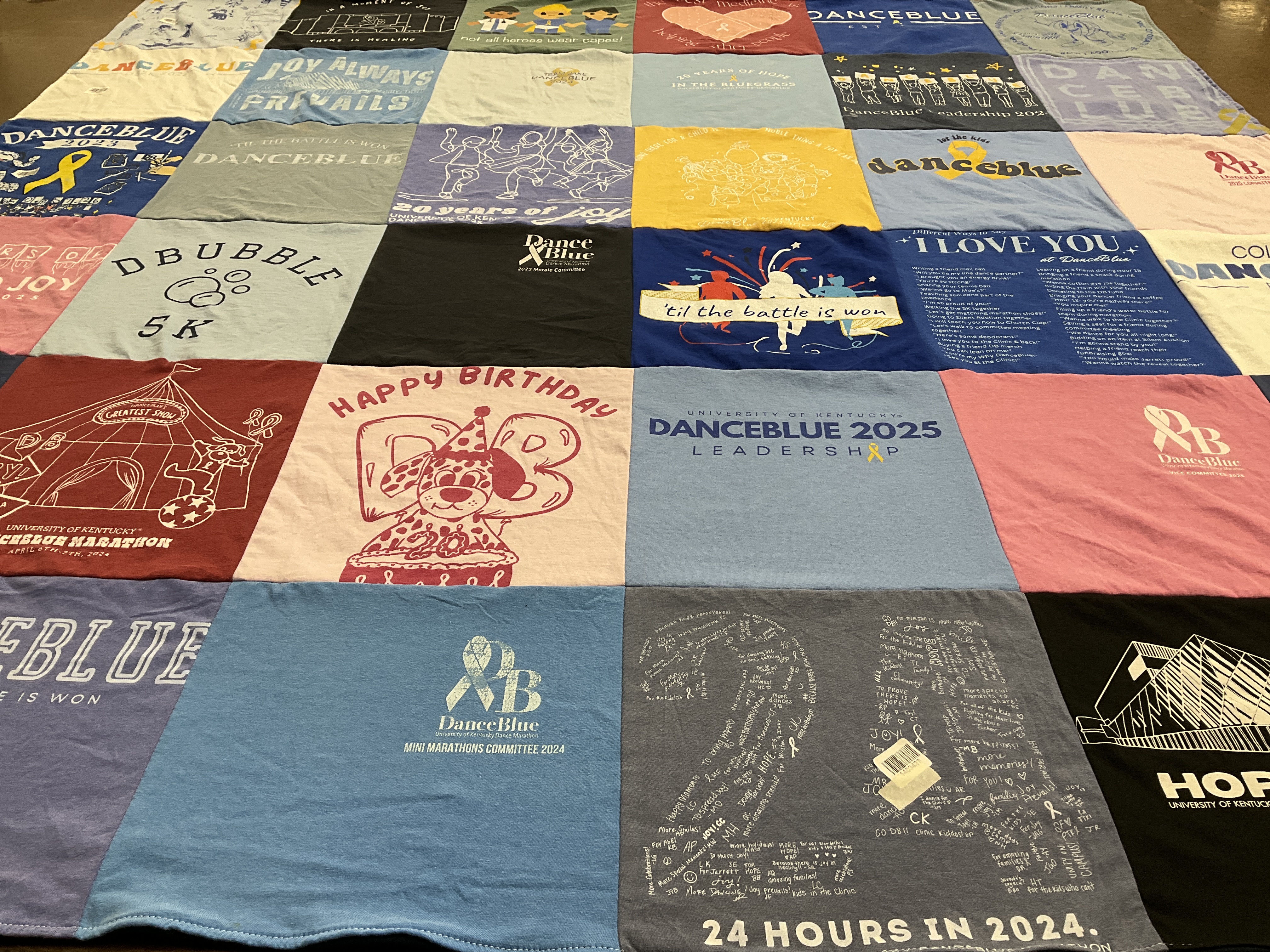 T-shirt quilt from university of kentucky by Hannah from KY