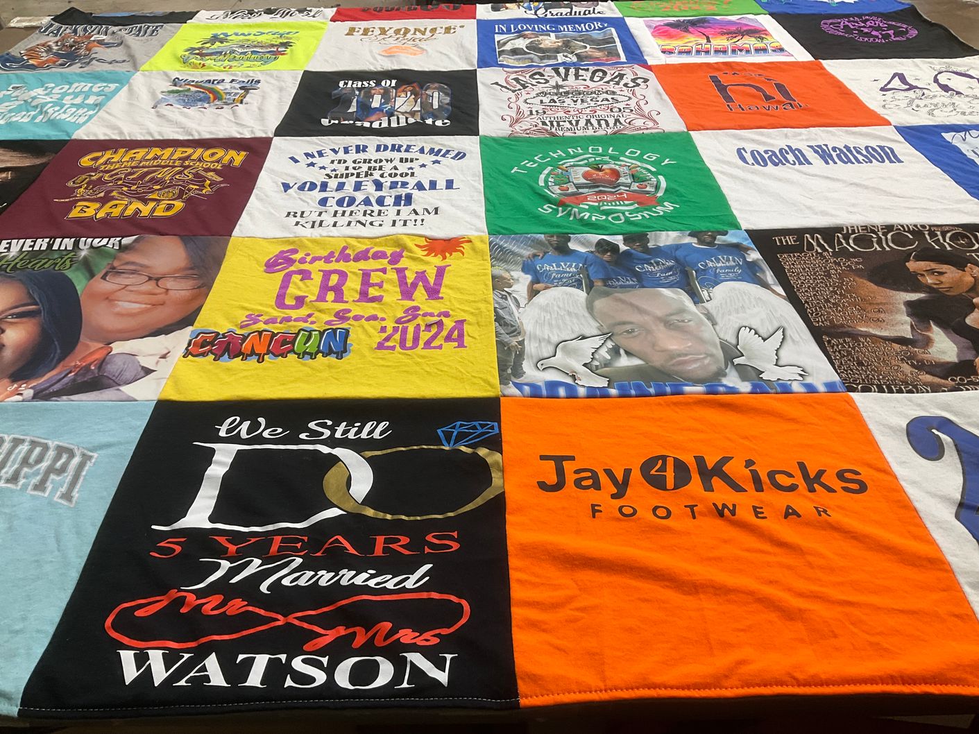 T-shirt quilt from champion middle school by Robin from GA