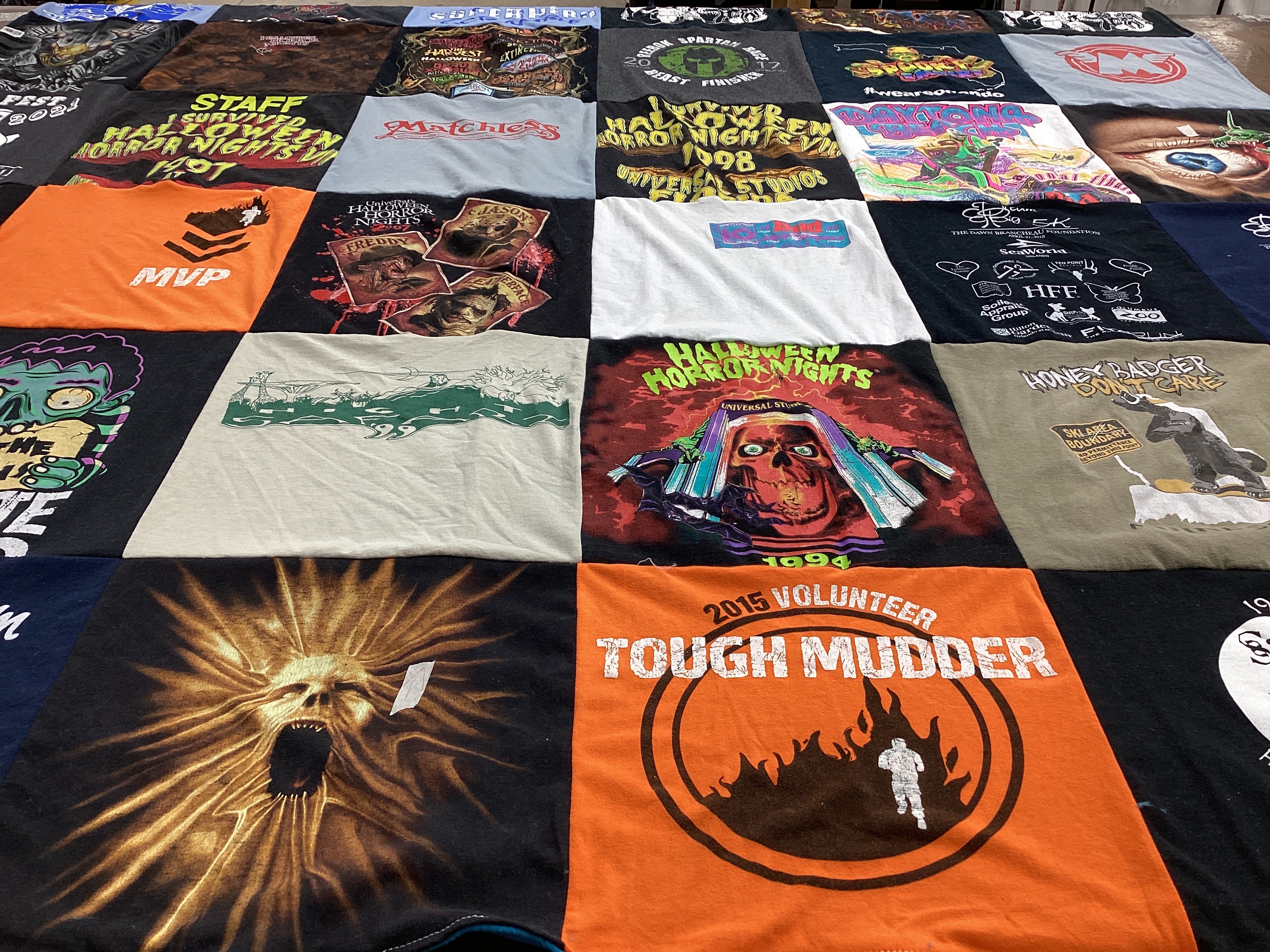 T-shirt quilt with horror, themed events themes by Jeffrey from FL