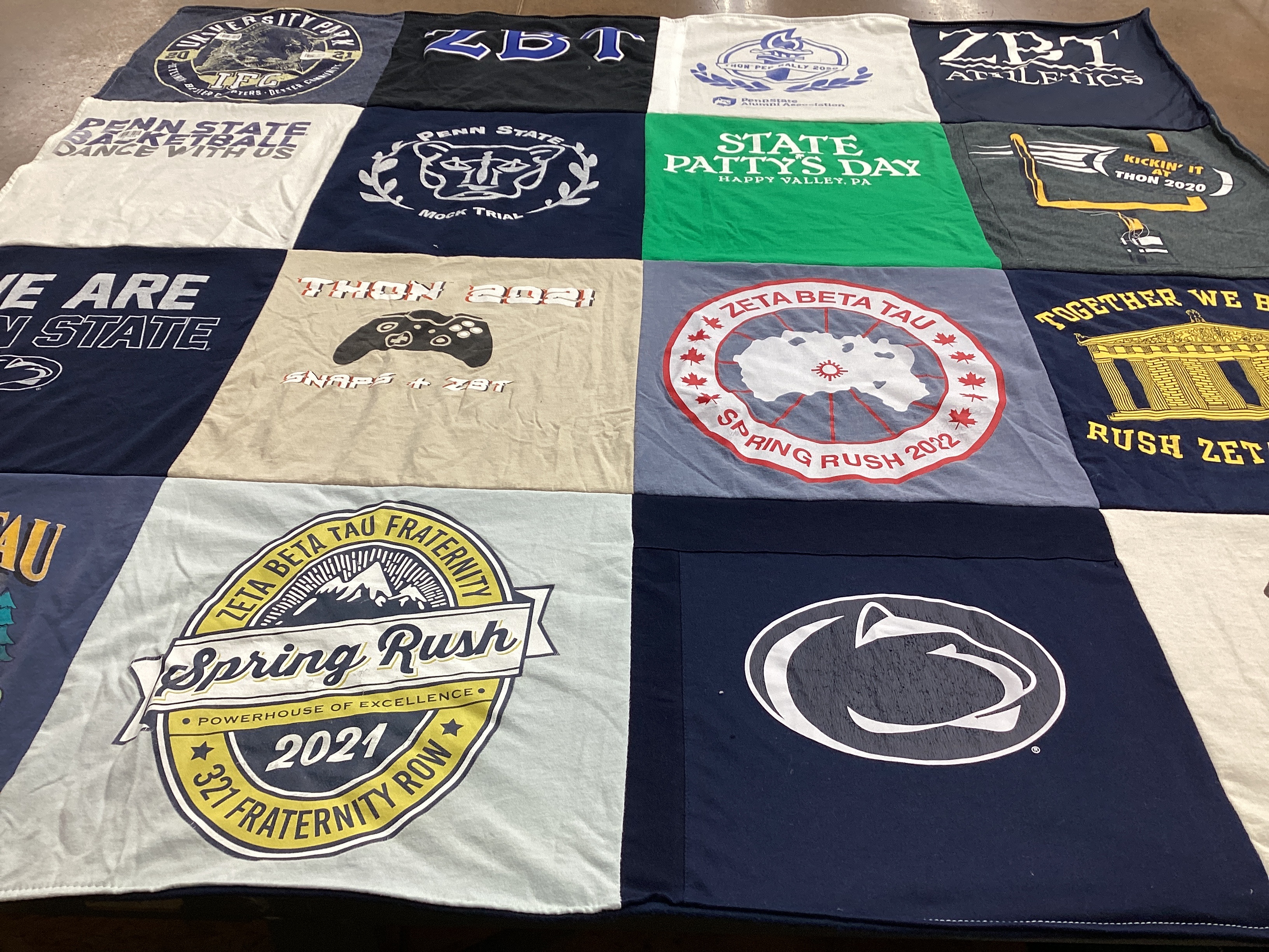 T-shirt quilt featuring penn state nittany lions by John from NY