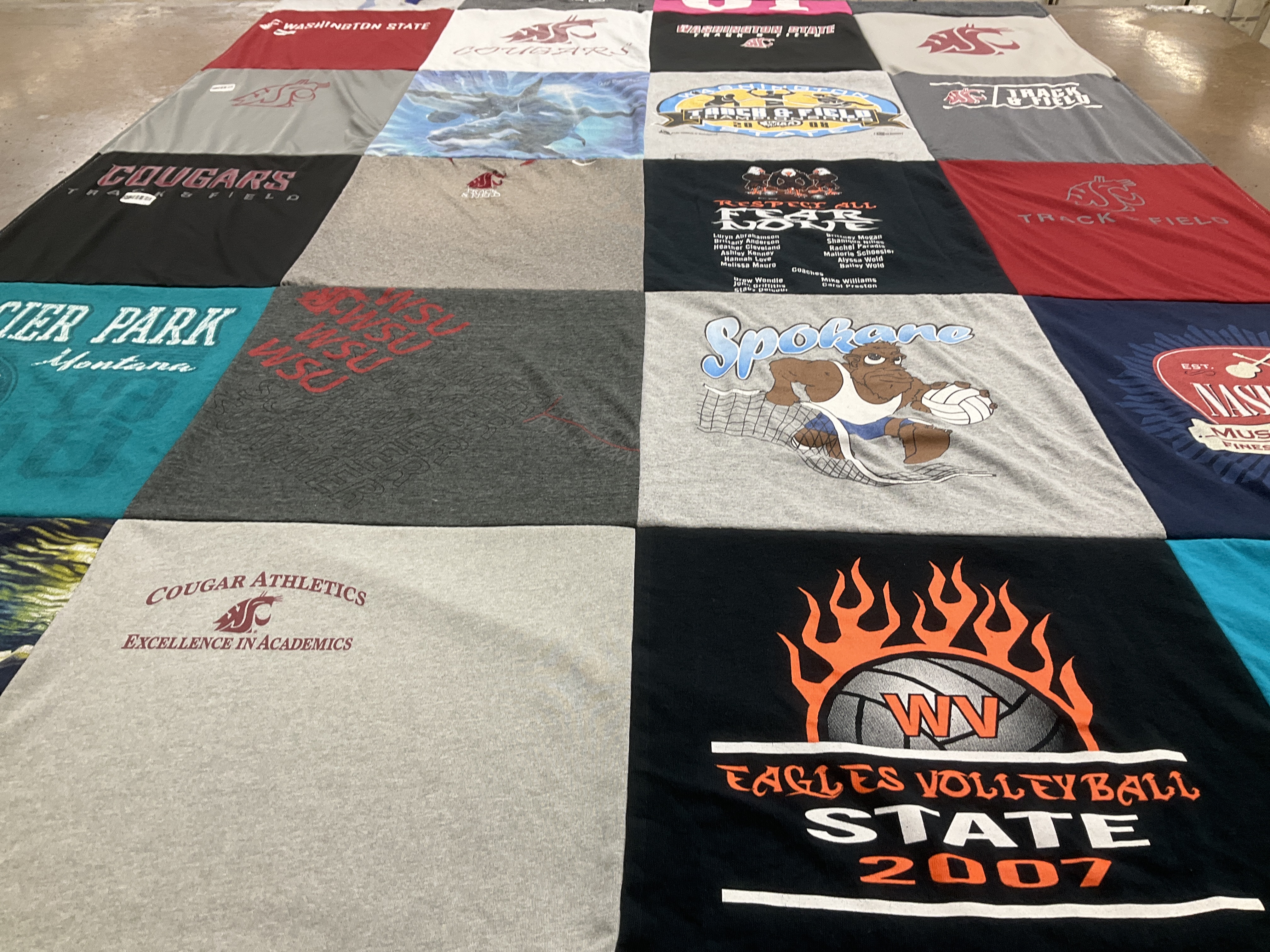 T-shirt quilt from washington state university by Ashley from WA