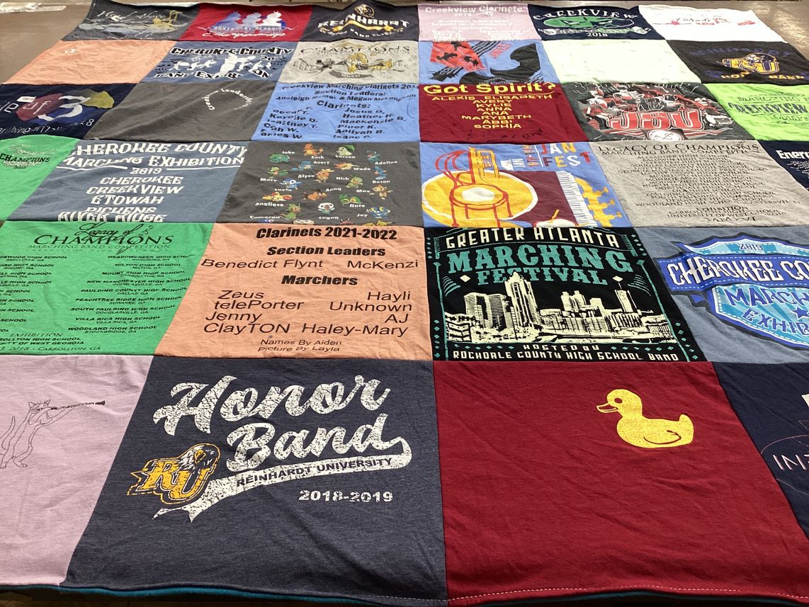 T-shirt quilt from rochdale county high school, cherokee high school by Lori from GA