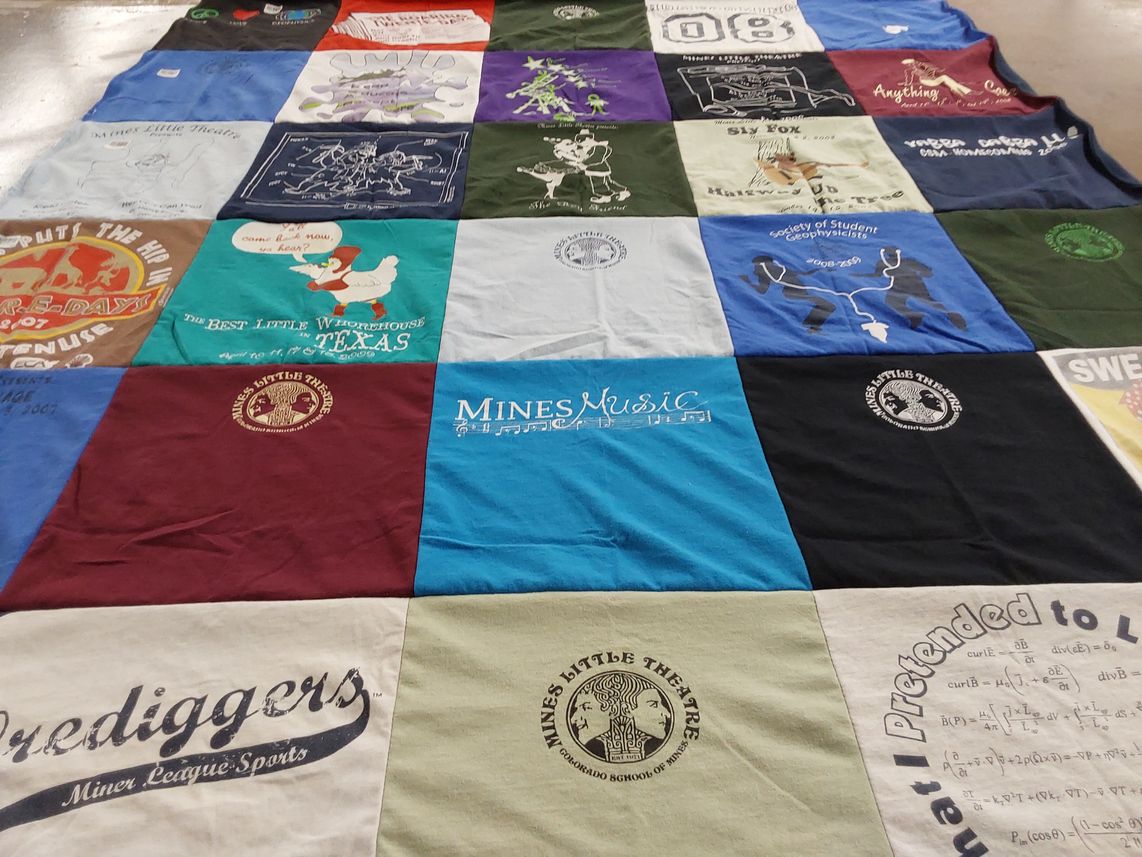 T-shirt quilt from colorado school of mines by Roxy from TX