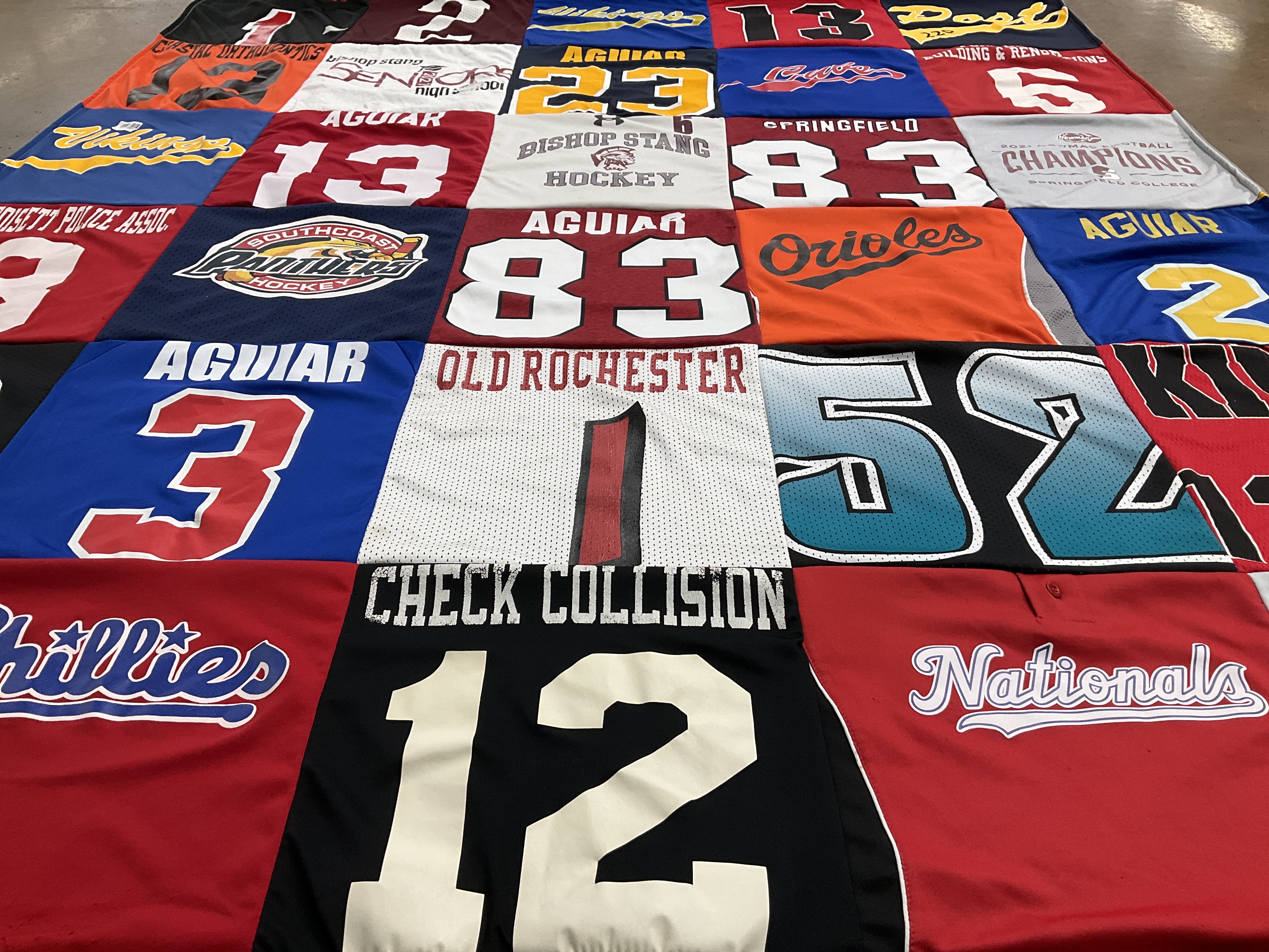 T-shirt quilt featuring nationals, orioles by Carlos from MA