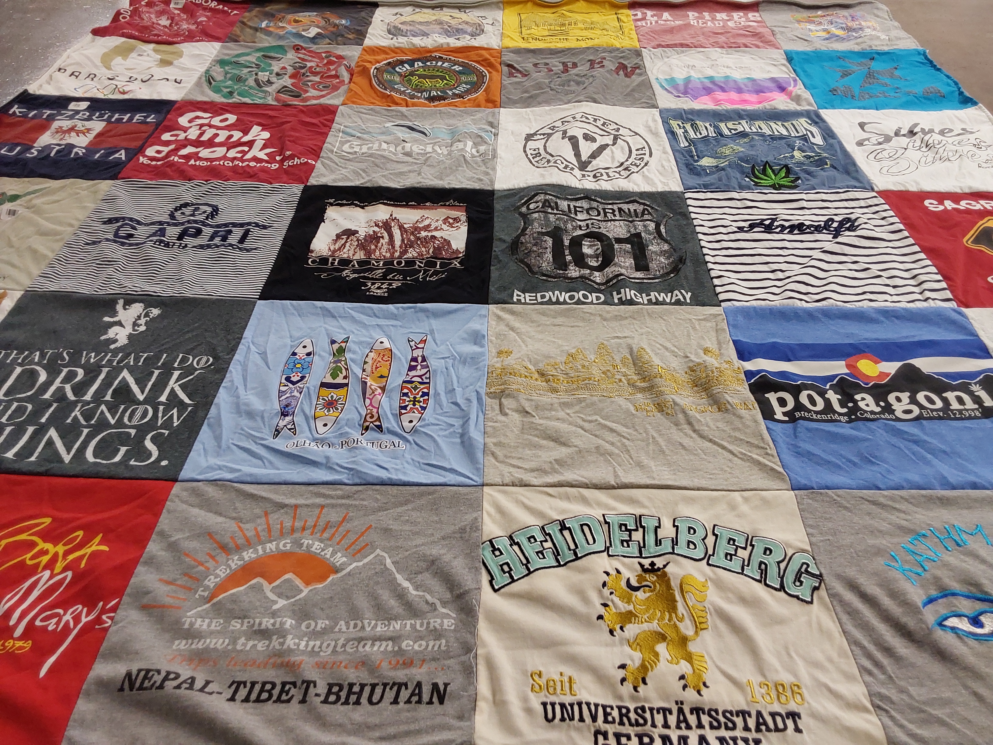 T-shirt quilt from heidelberg university by Curtis from AZ