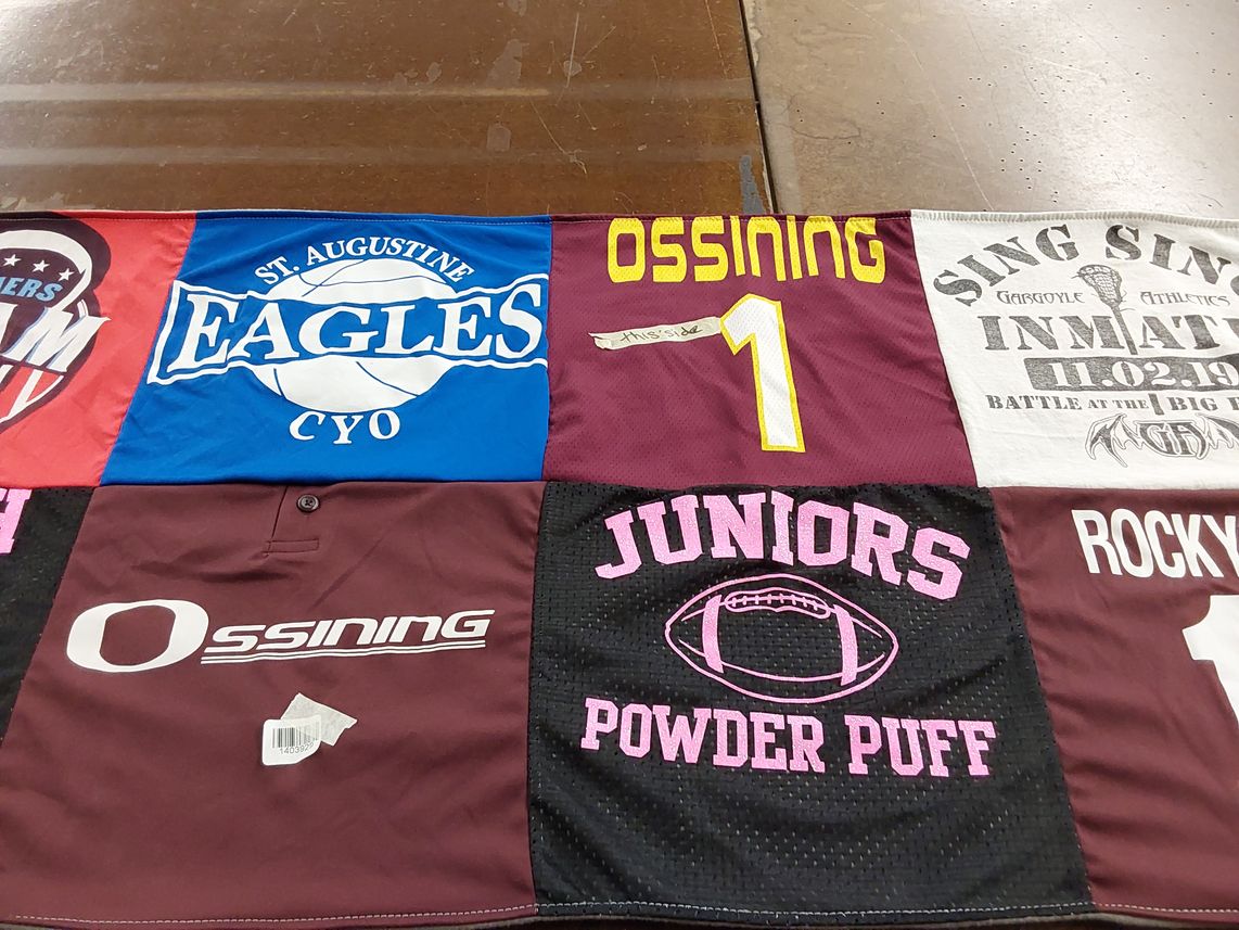 T-shirt quilt featuring eagles, ossining juniors by Suzanne from NY
