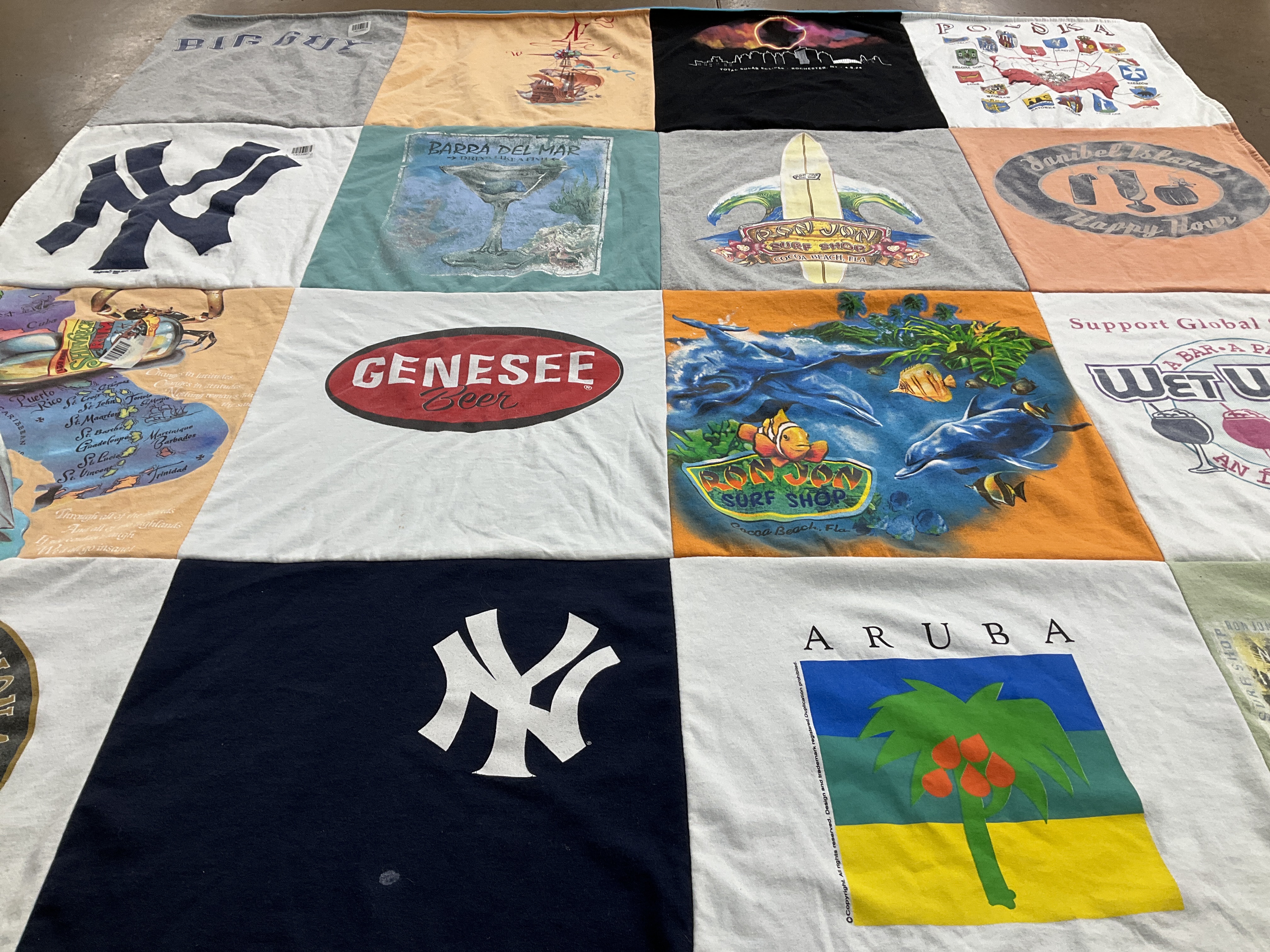 T-shirt quilt featuring new york yankees by Cheryl from FL