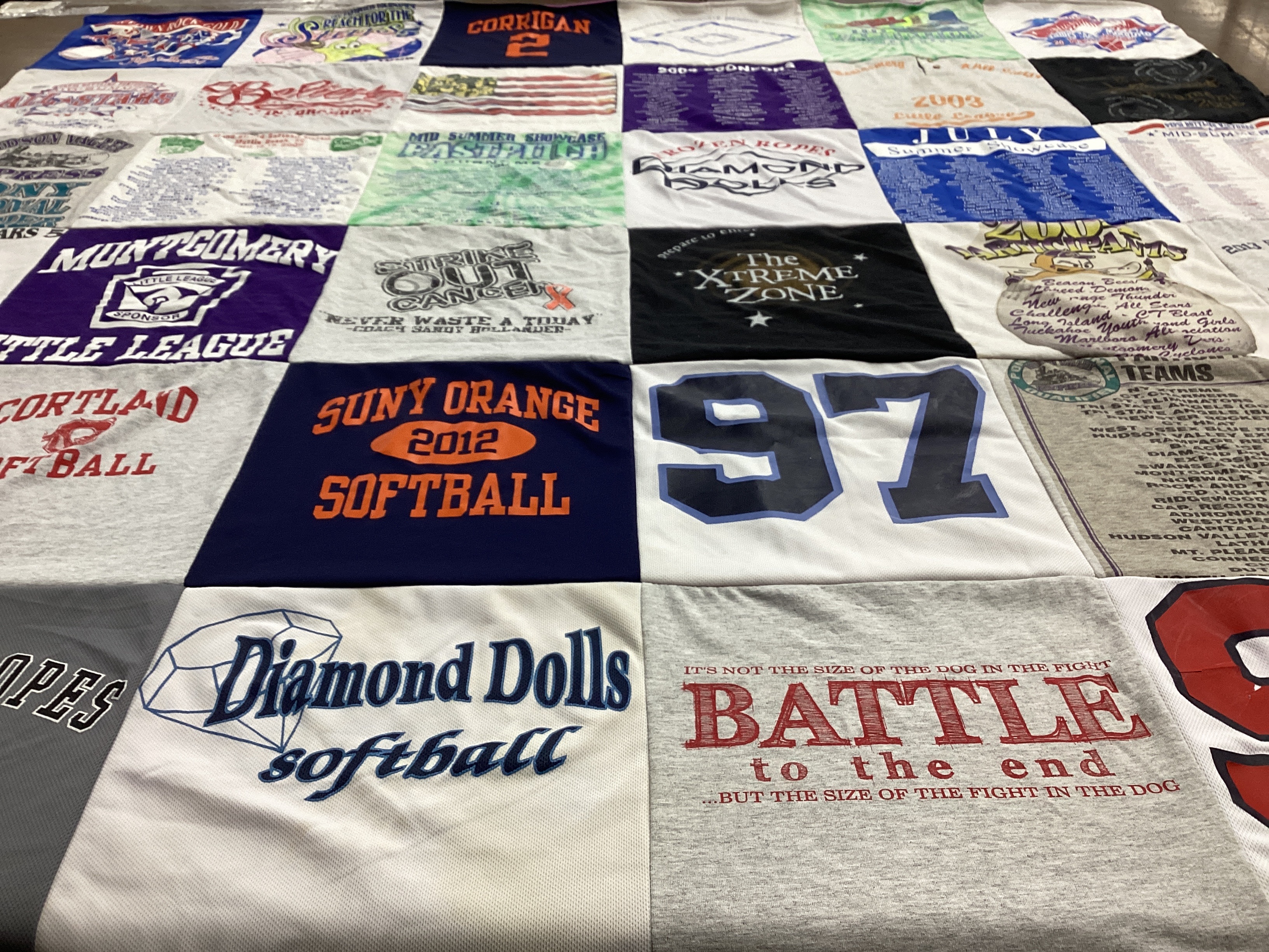T-shirt quilt from sunny orange college by Jo-Ann from NY
