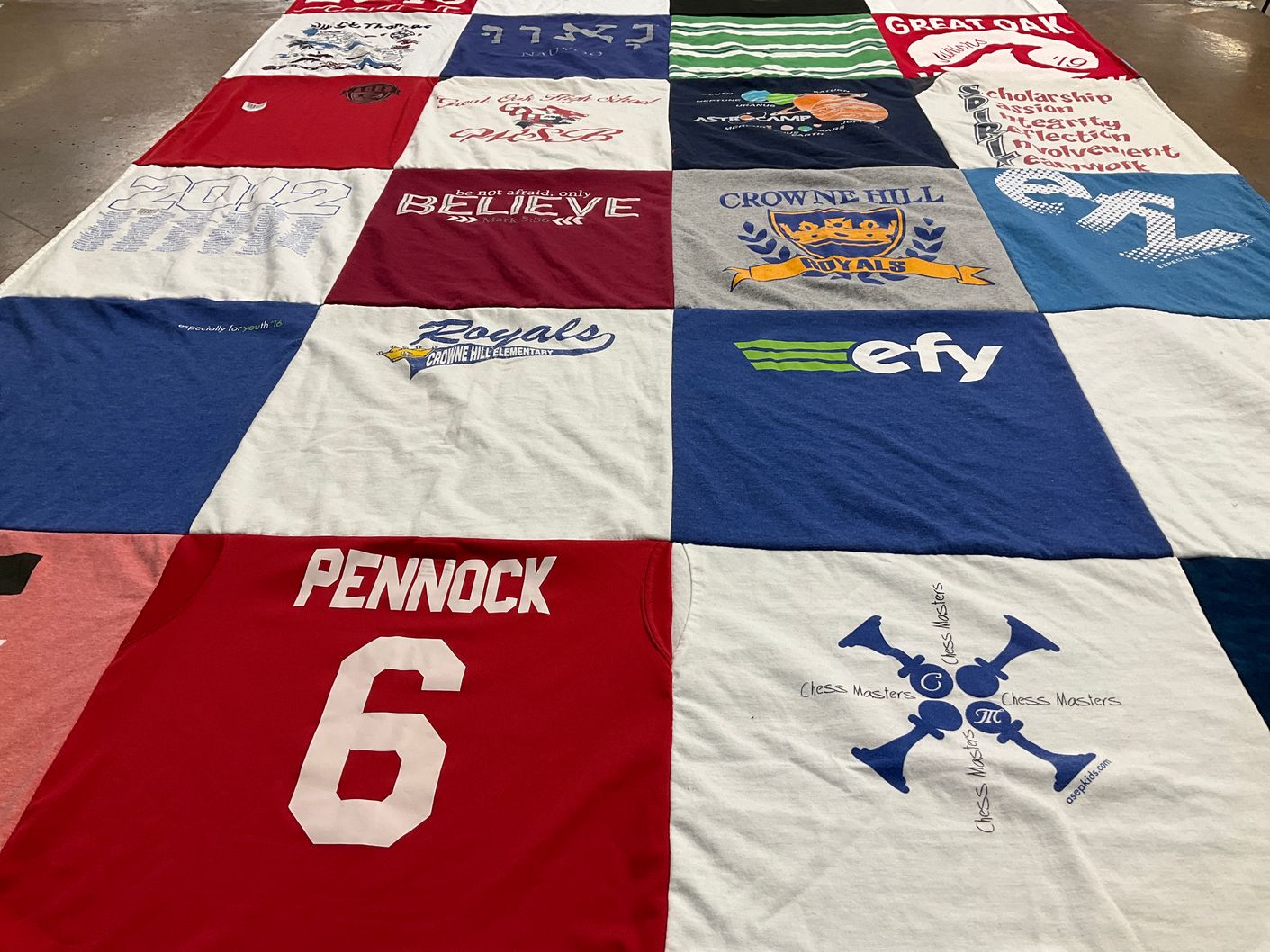 T-shirt quilt featuring royals by Lynn from CA