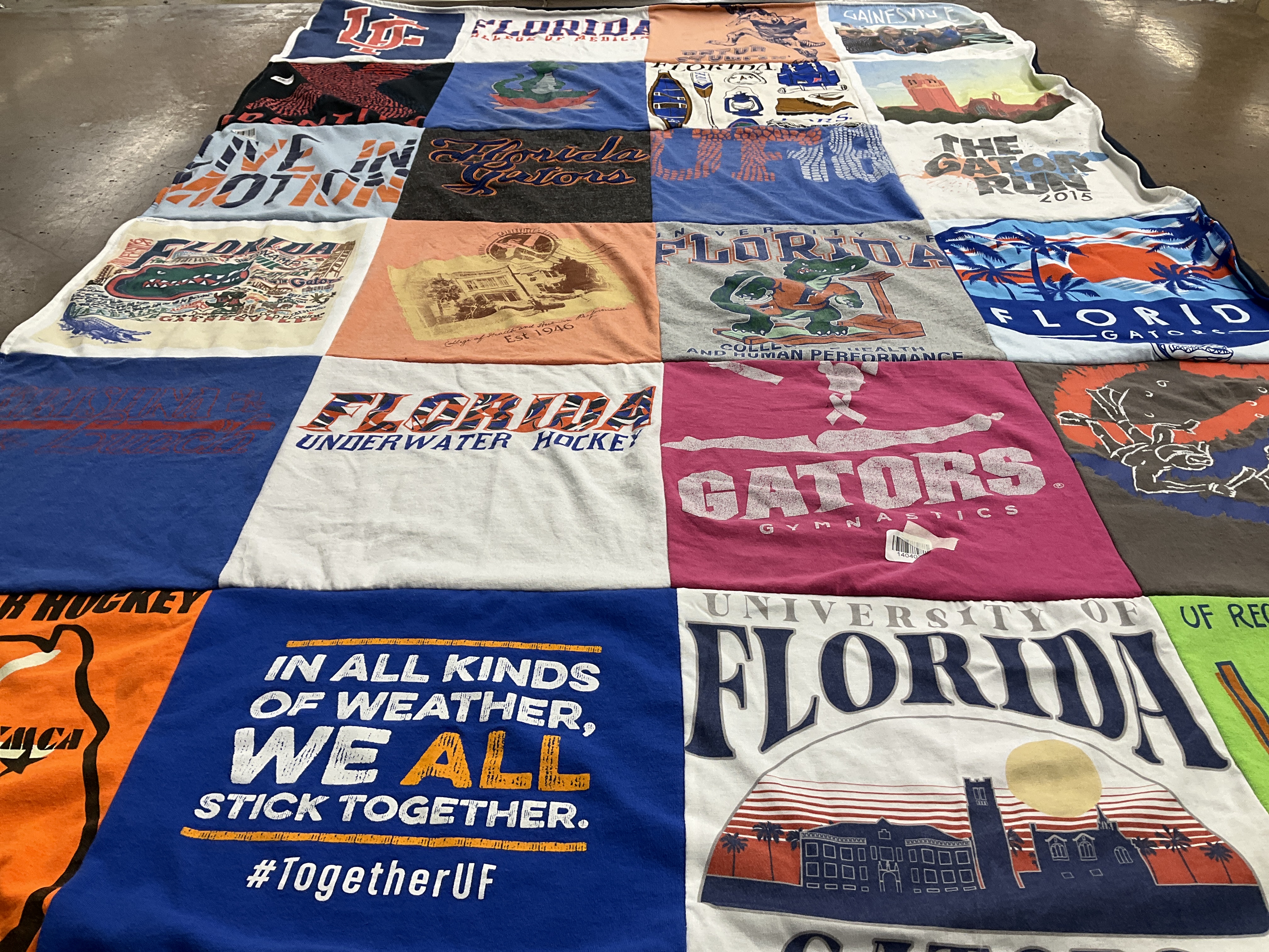 T-shirt quilt featuring florida gators gymnastics, florida gators underwater hockey by Allison from FL