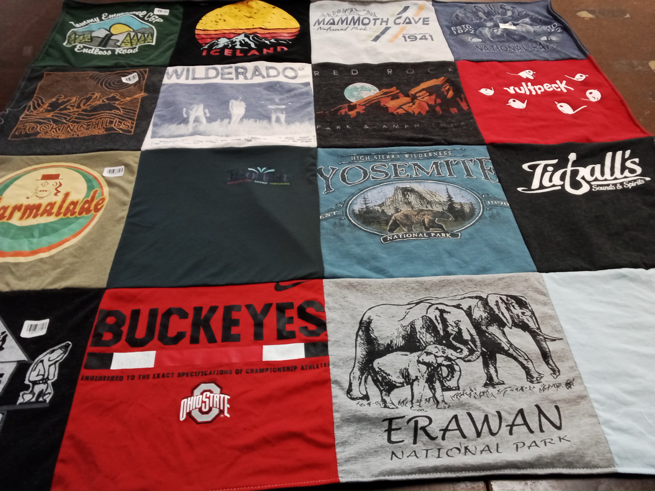T-shirt quilt featuring ohio state buckeyes by Zachary from KY