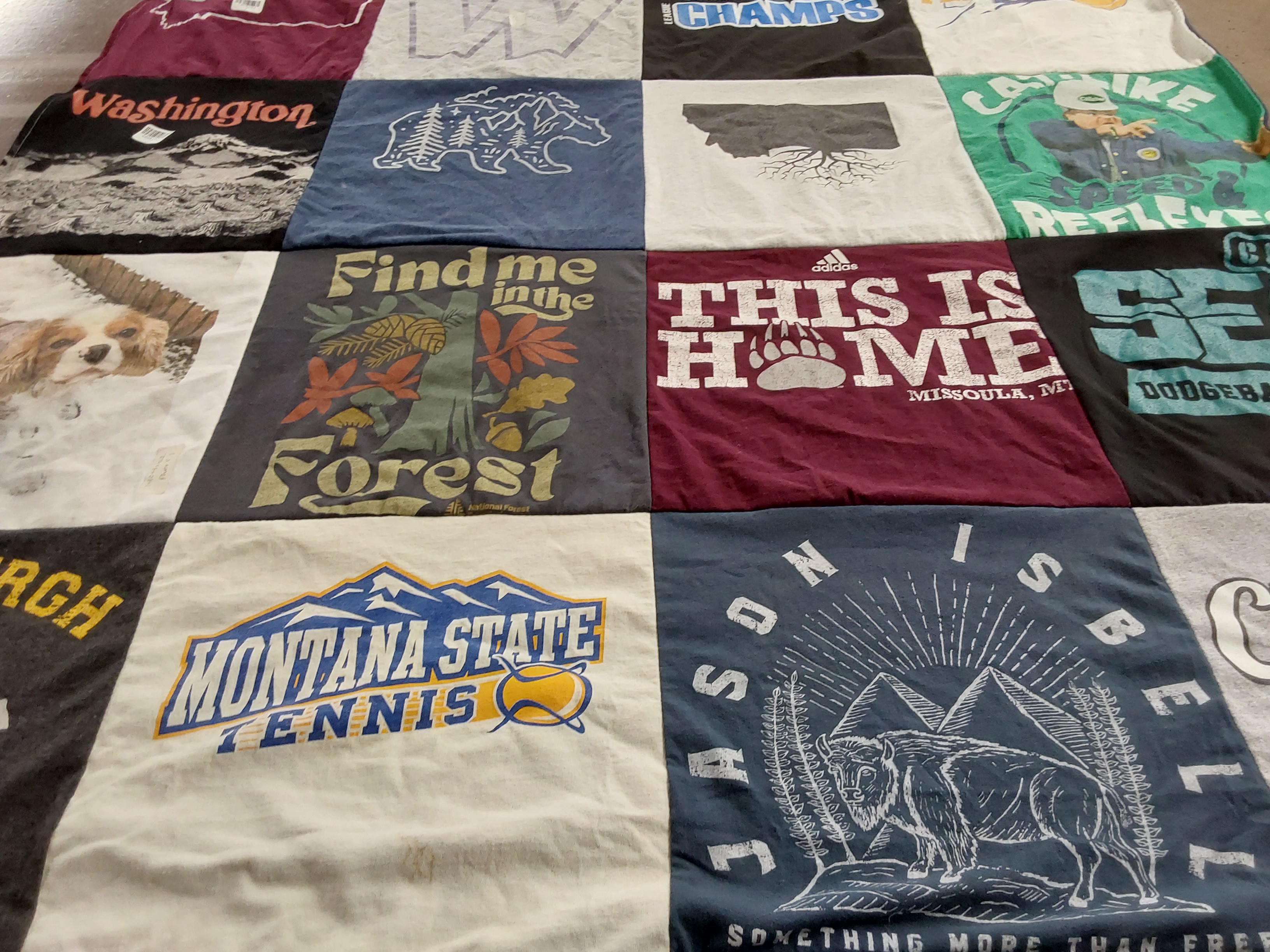 T-shirt quilt from montana state university by Seth from WA