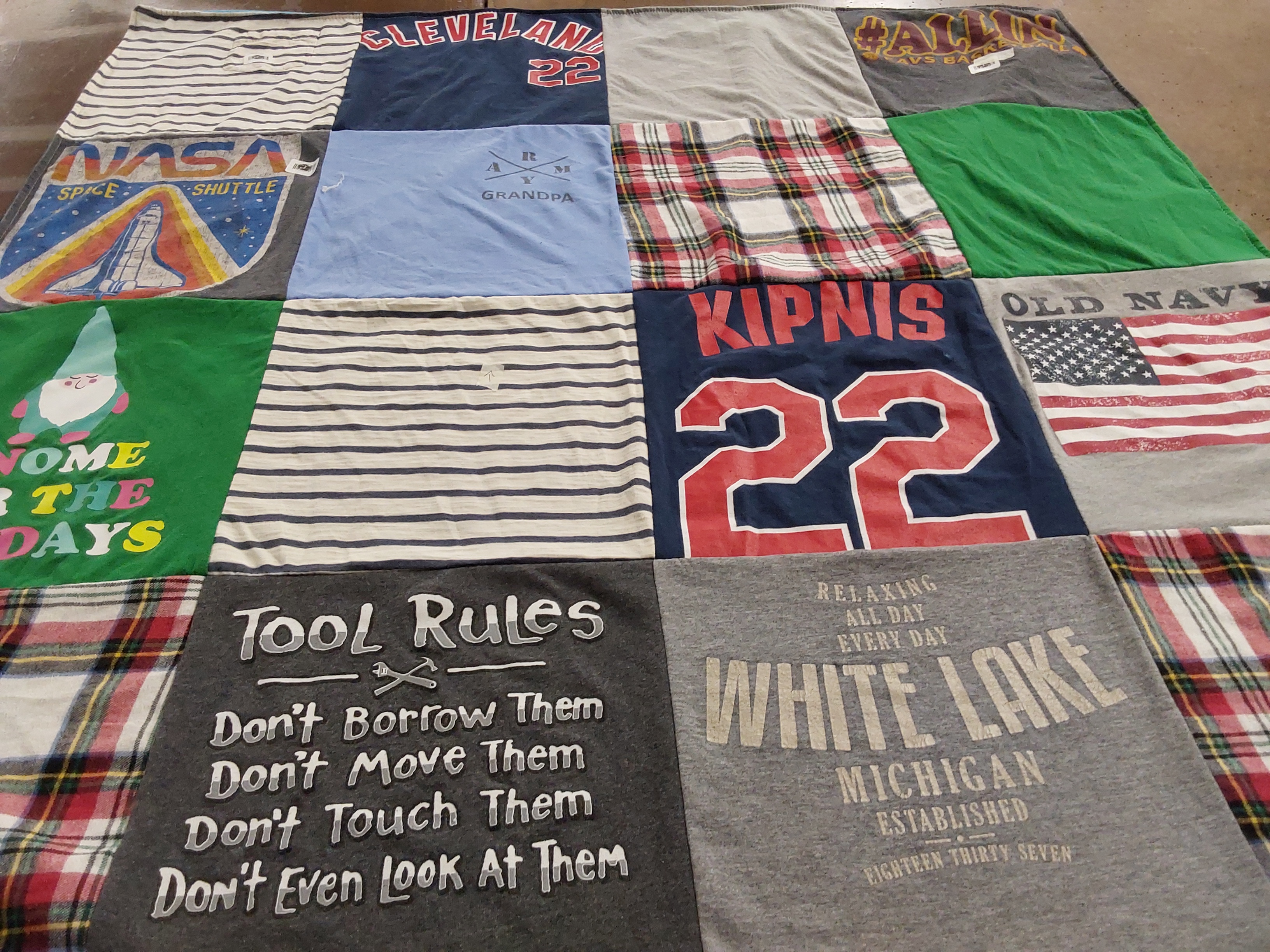 T-shirt quilt featuring cleveland indians by Courtney from OH