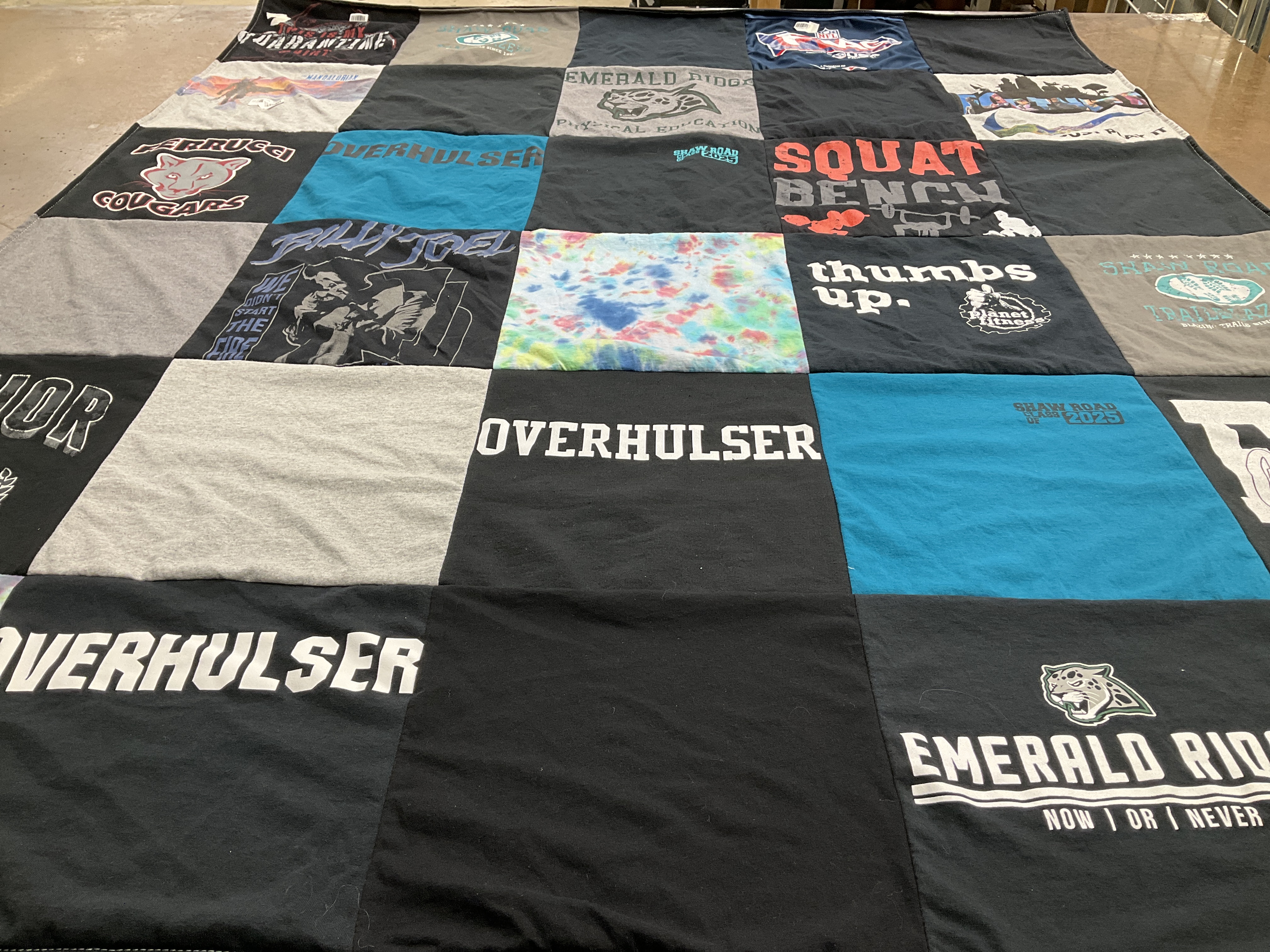 T-shirt quilt from emerald ridge high school by Kristy from WA