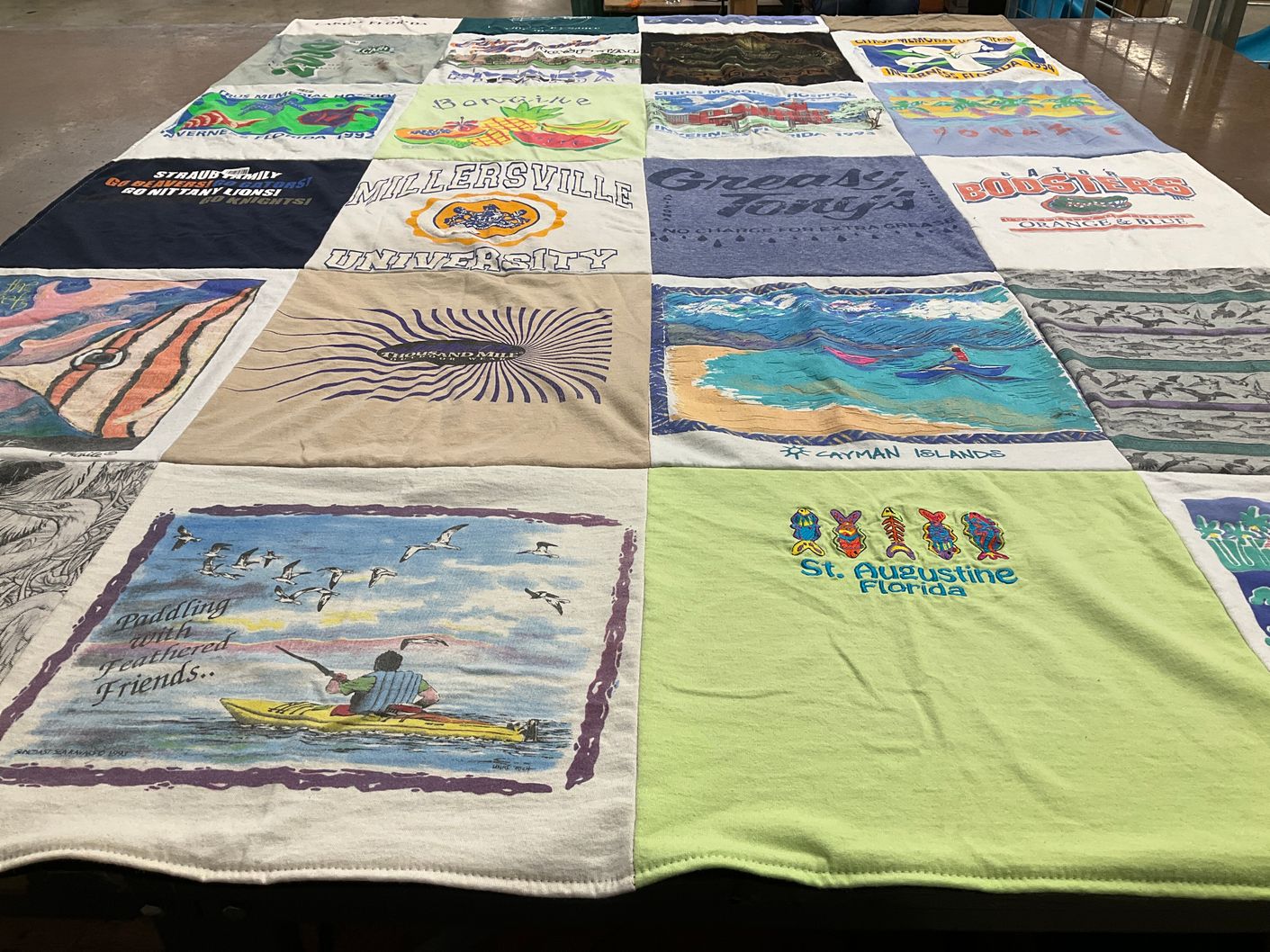 T-shirt quilt from millersville university by Tim from FL