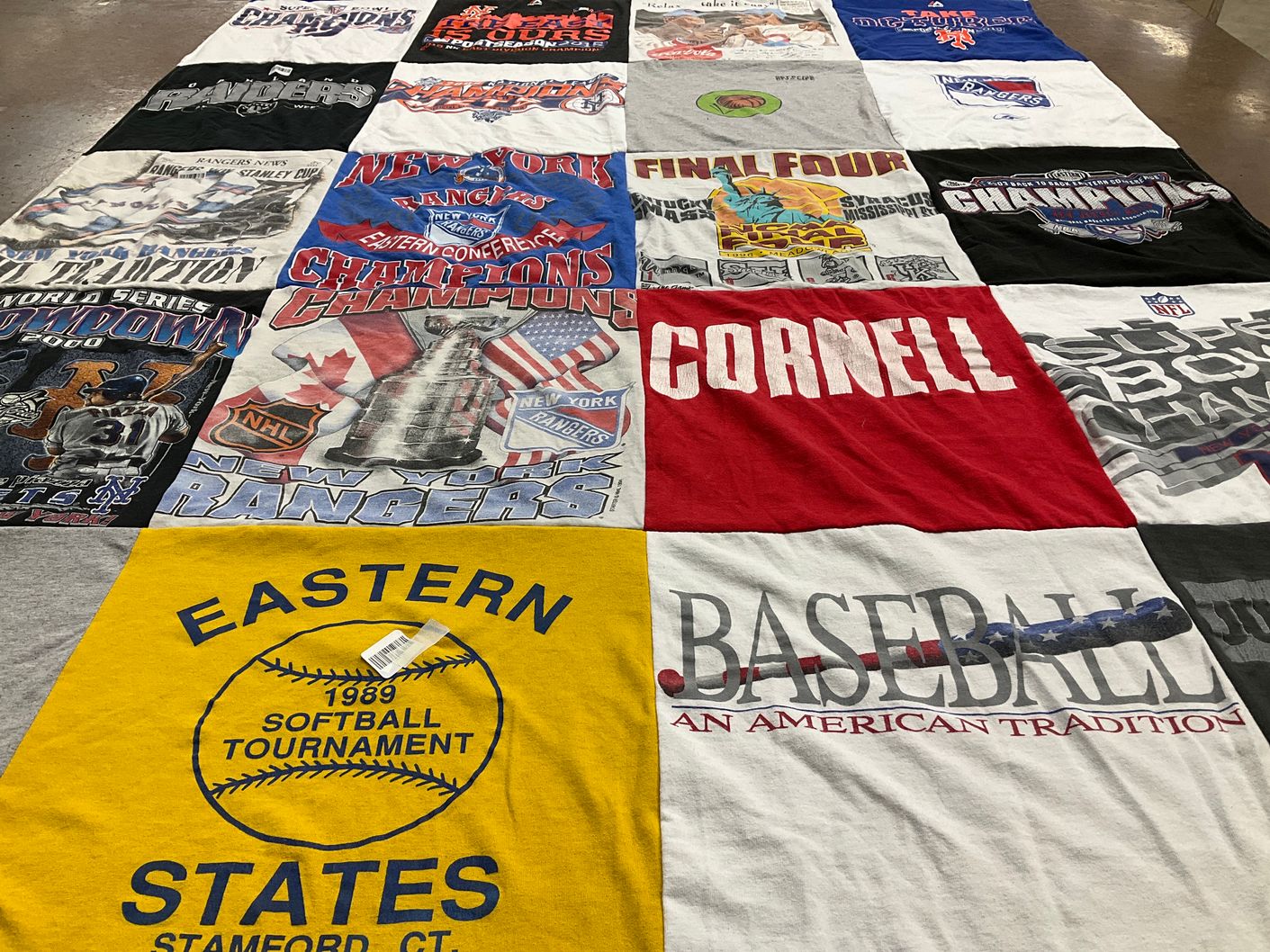 T-shirt quilt featuring new york rangers by Joe from NJ