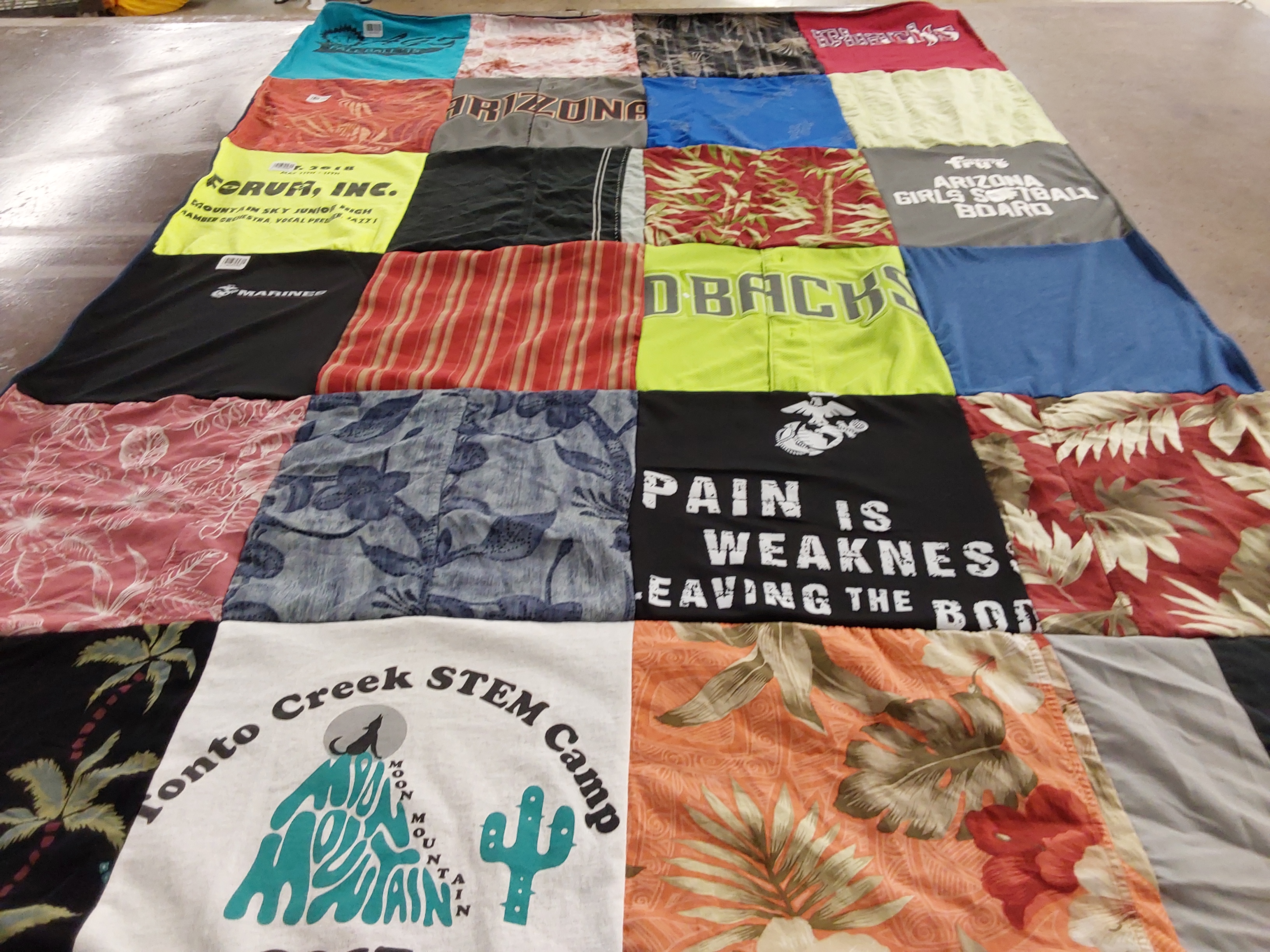 T-shirt quilt featuring arizona diamondbacks by Mary from AZ