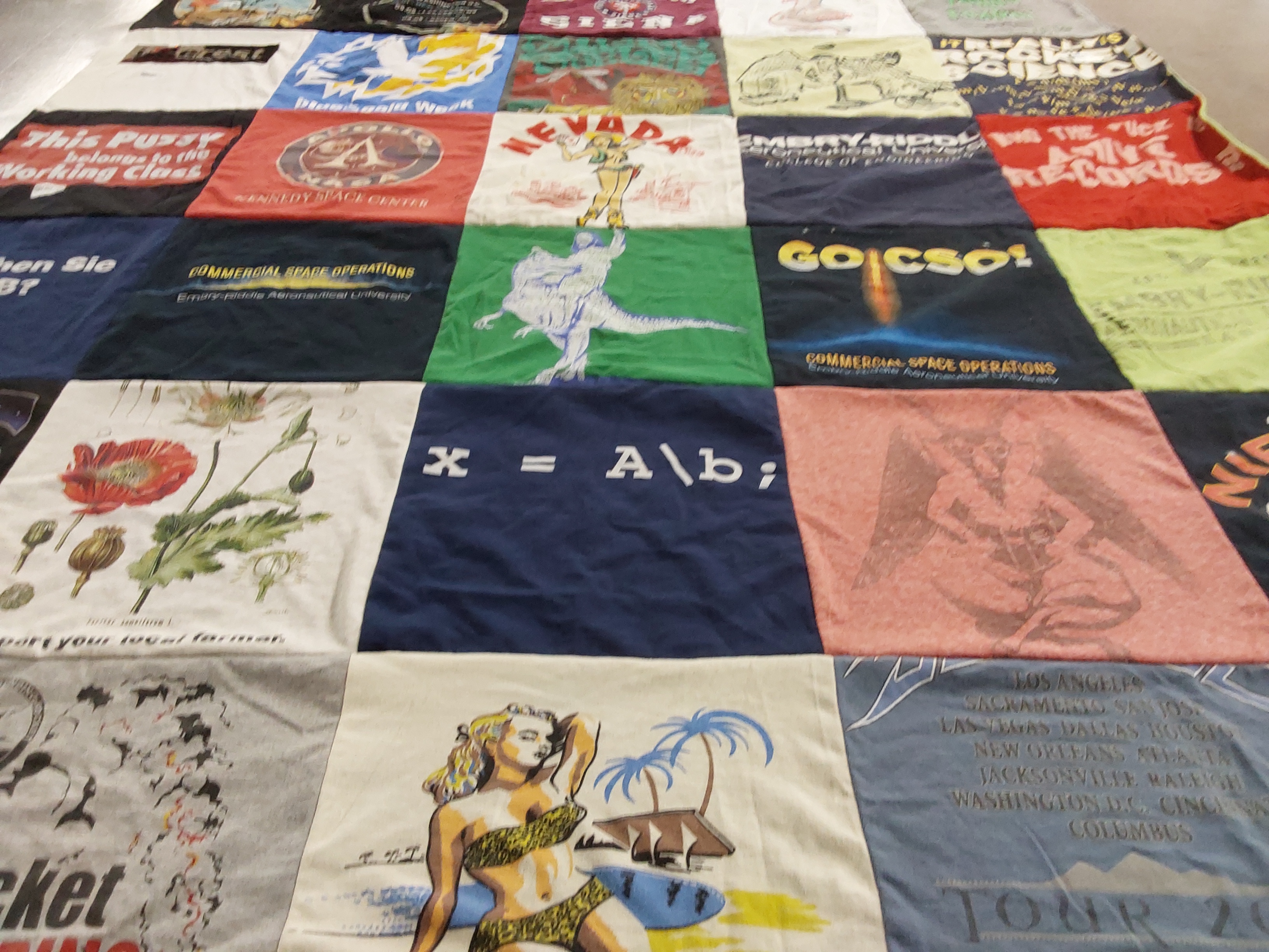 T-shirt quilt from enterprise aeronautical university by Jessy from NV