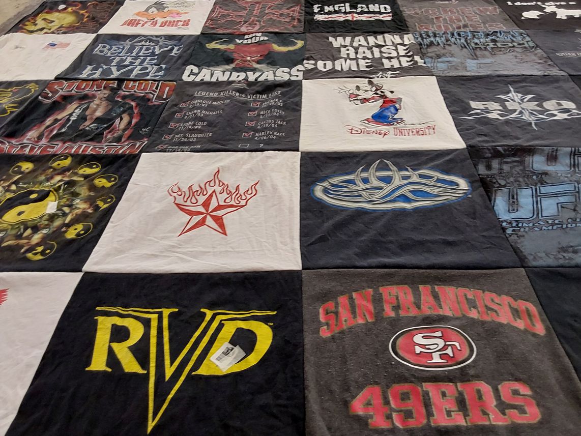 T-shirt quilt featuring san francisco 49ers by Sandra from CA