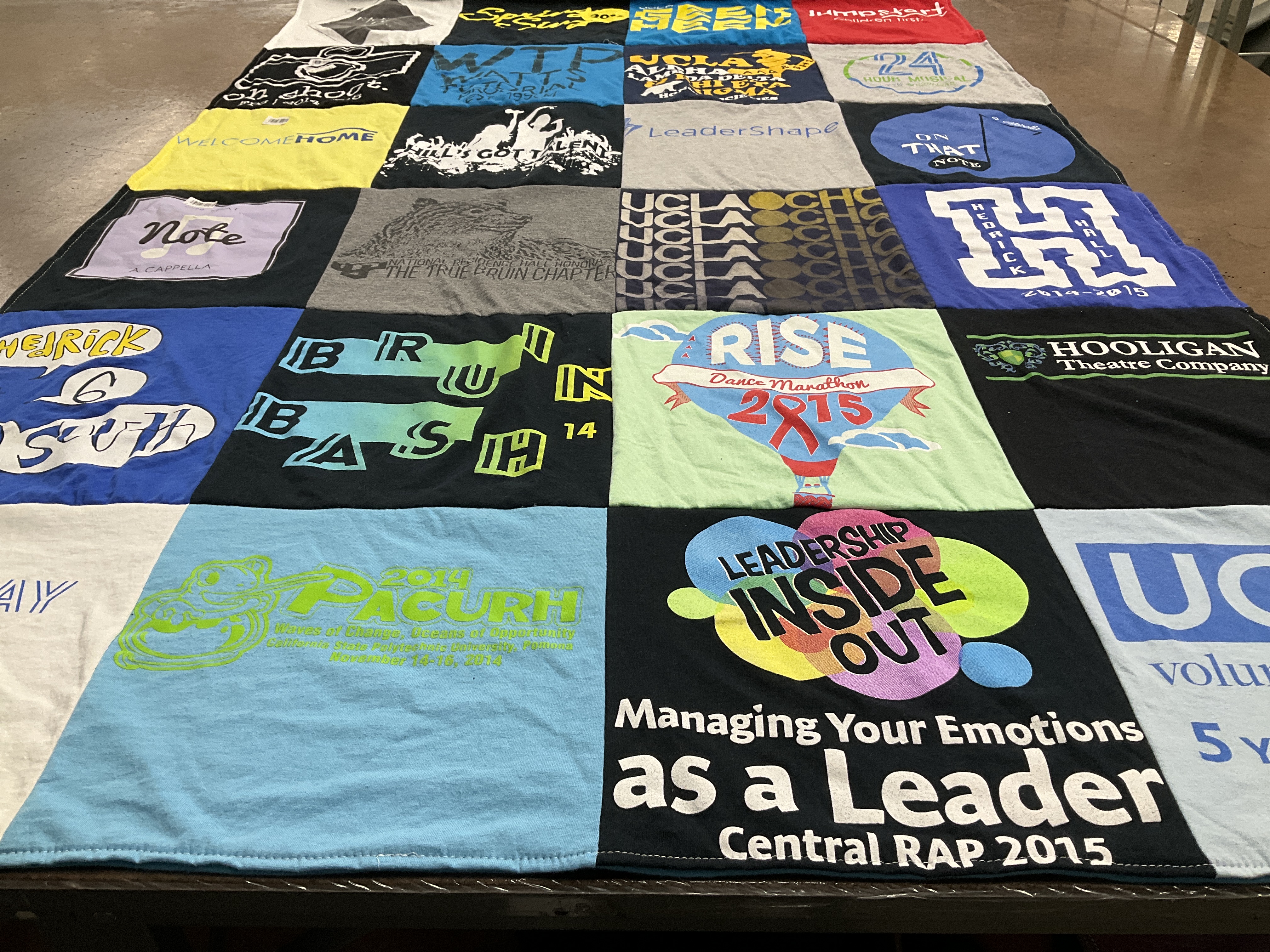 T-shirt quilt from california state polytechnic university pomona by Meredith from CA