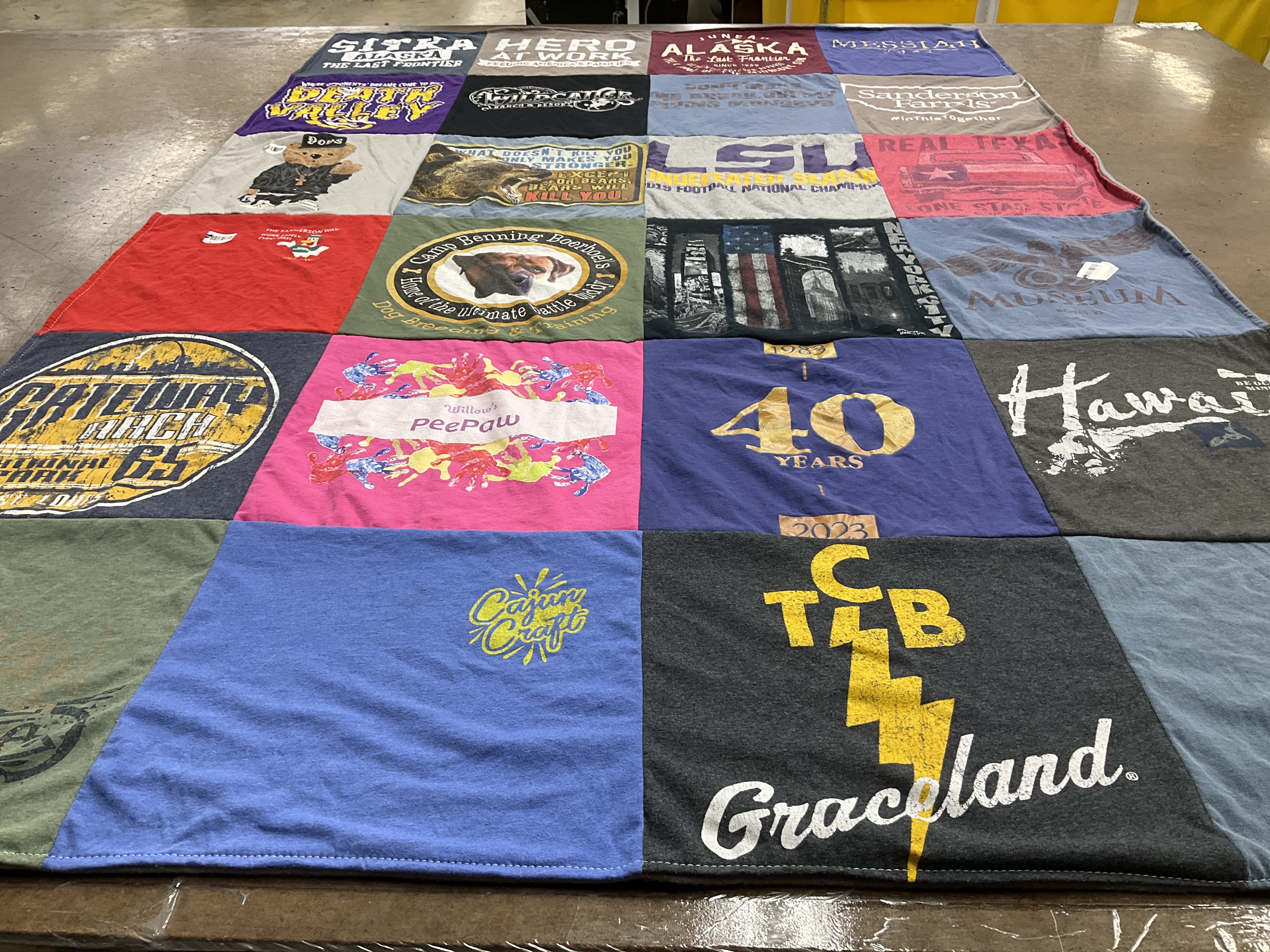 T-shirt quilt from louisiana state university by Rhealee from TX
